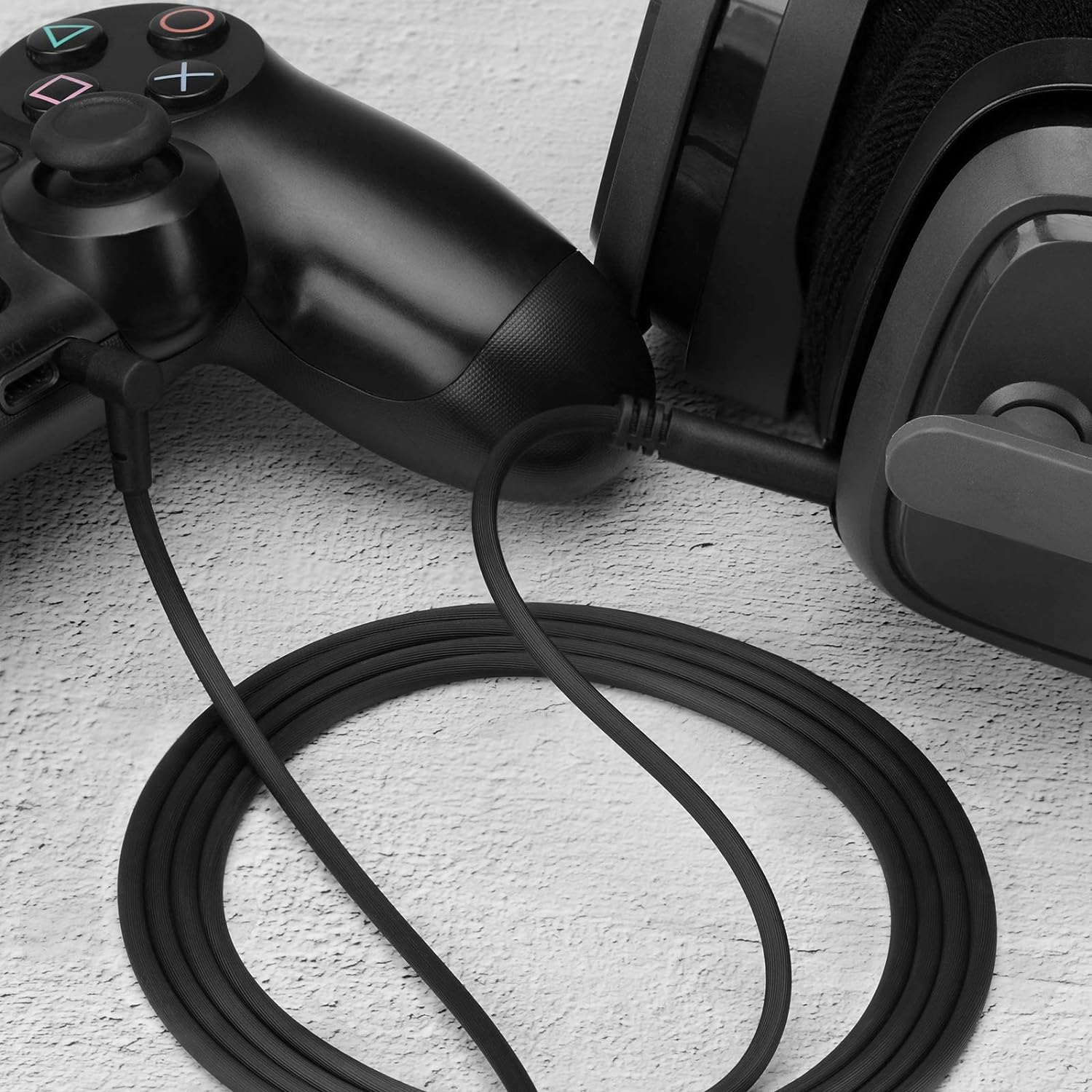 Geekria Audio Cable Compatible with Astro A40Tr/40/30/10 Gen 2 Gaming Headphones, 1/8" (3.5Mm) to 3.5Mm Aux Replacement Stereo Cord (5.6Ft/1.7M)