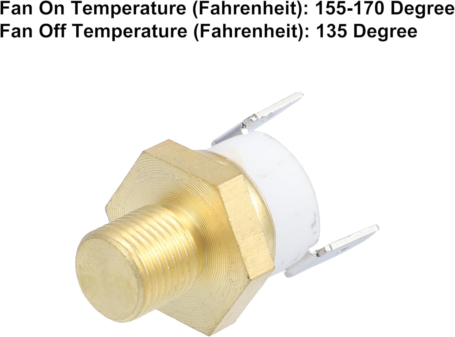 X AUTOHAUX Universal Automotive Radiator Engine Cooling Fan Temperature Thermo Sensor Switch 1/8'' NPT 155-170 Degrees on 135 Degrees Off