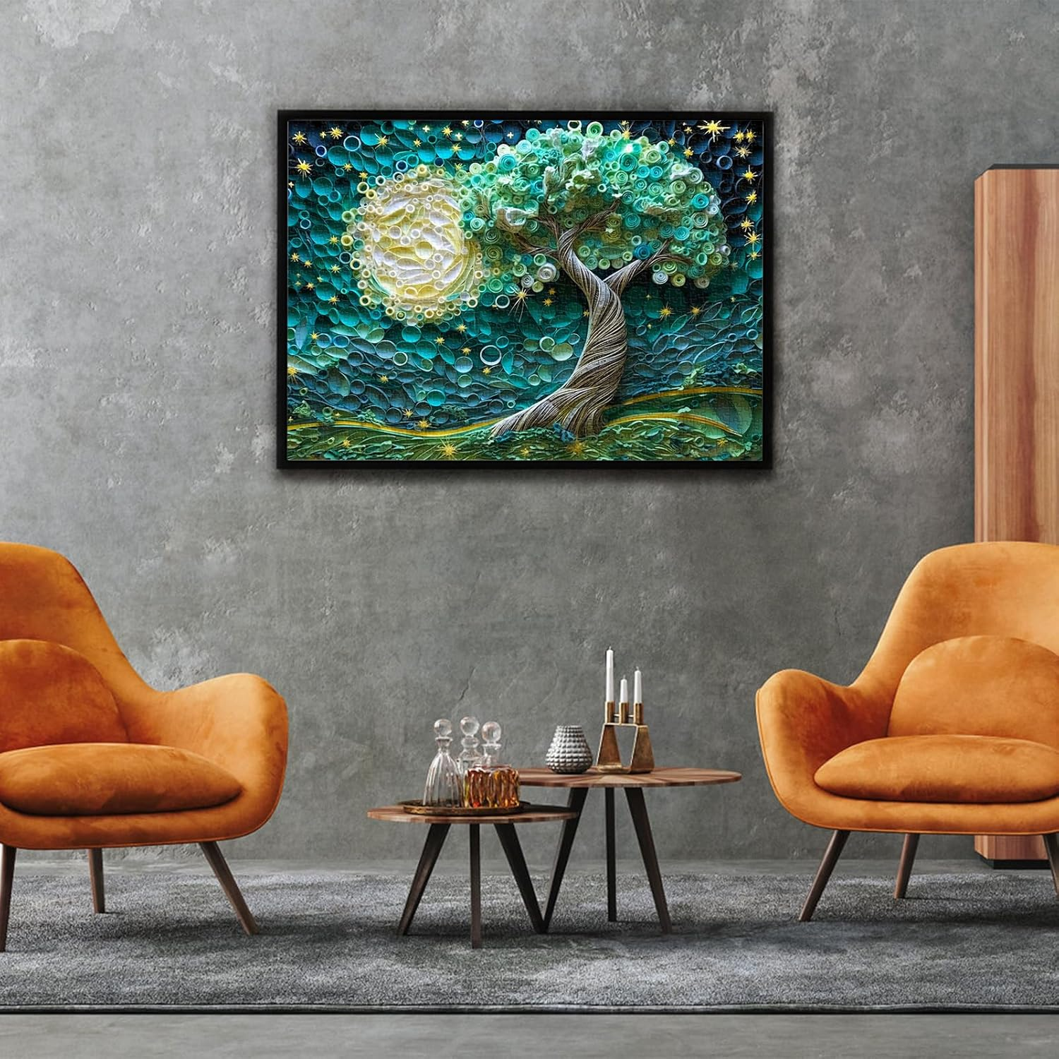 Jigsaw Puzzles for Adults 1000 Pieces, Interlock Perfectly Letter on Back No Dust, Home Decor Birthday Gift Toy for Men Women Elders Seniors, 1:1 Poster -Tree of Life image number 5