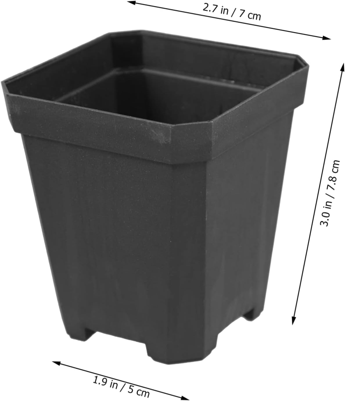 20Pcs Black Succulent Starter Pots Nursery Planters for Gardening and Seedling Propagation Outdoor Small Plant Containers - White image number 2