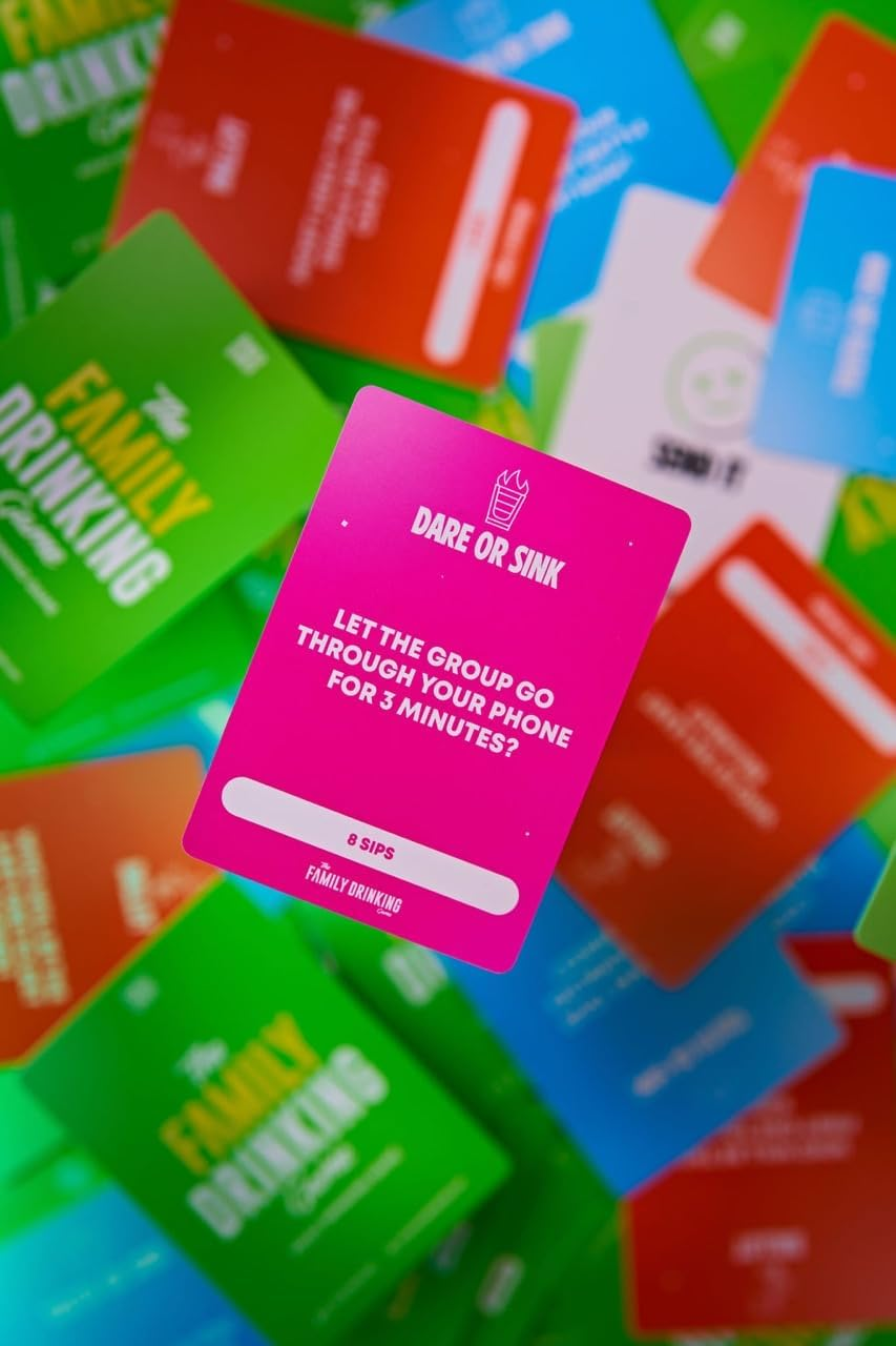 Family Adult Drinking Game, 200 Cards - Funny, Entertaining Dares and Questions for Any Family Gathering image number 3