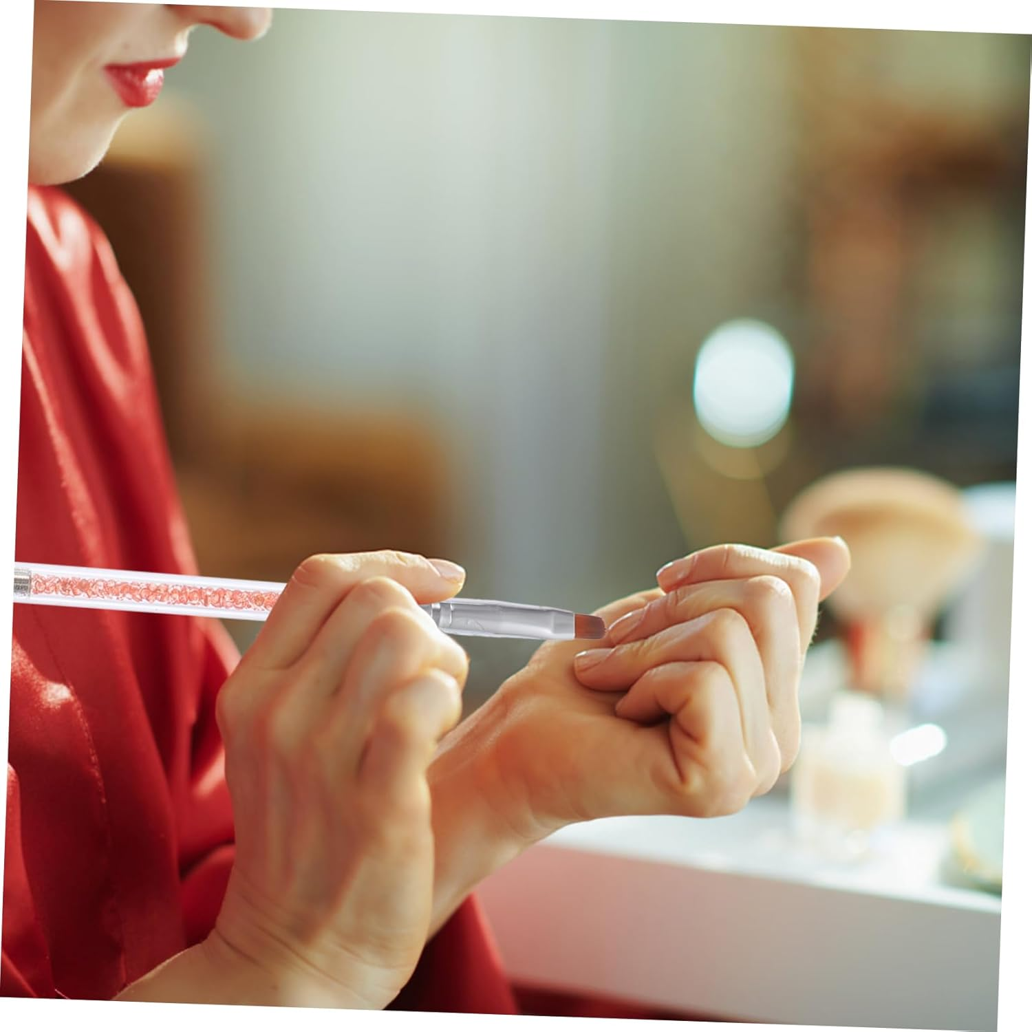 6Pcs Manicure Pens Set Dual Ended Nail Art Drawing Tools for DIY Designs for Fine Details and Patterns Manicure Accessory for Nail Art Lovers image number 1