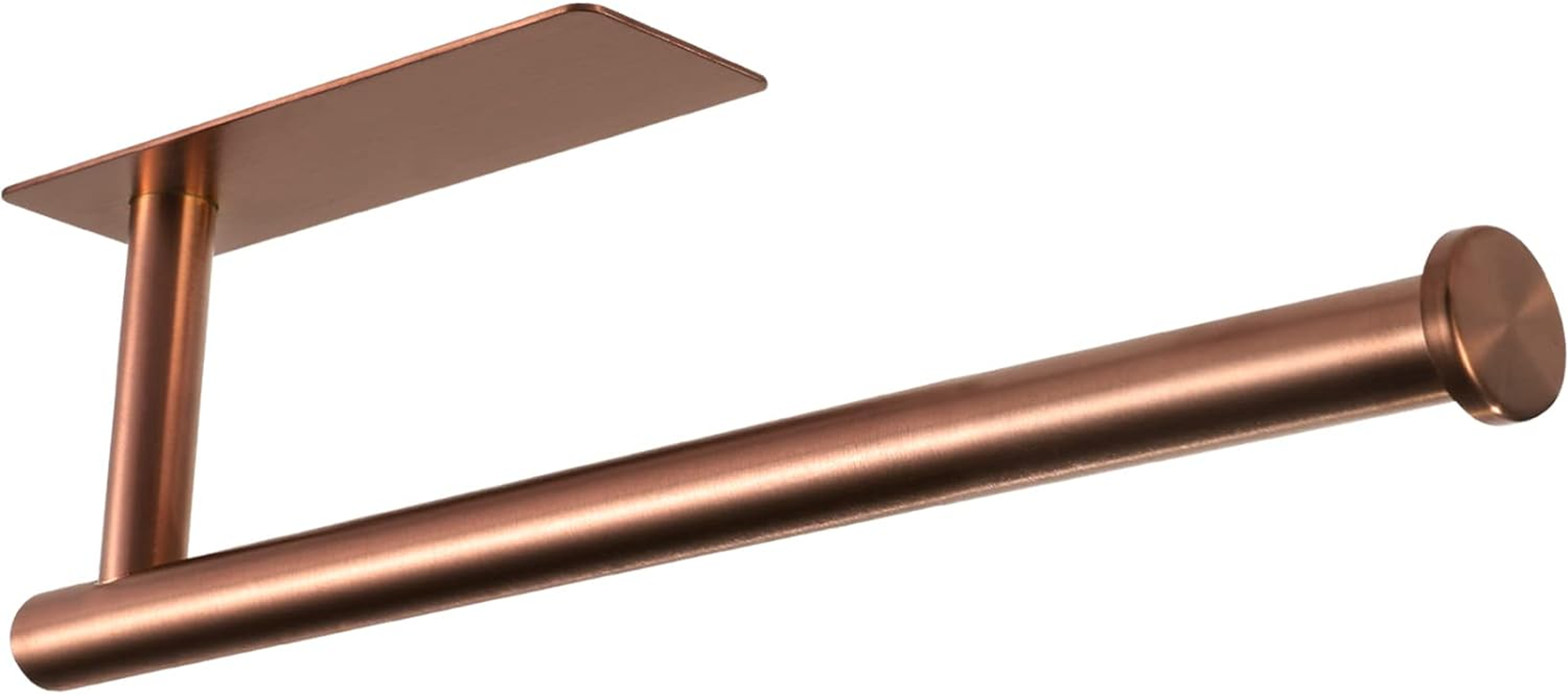 Theaoo White Paper Towel Holder - under Cabinet Paper Towel Holder for Kitchen, Adhesive Paper Towel Roll Rack for Bathroom Towel, Wall Mounted Matte Black Paper Towel Rack, SUS304 Stainless Steel