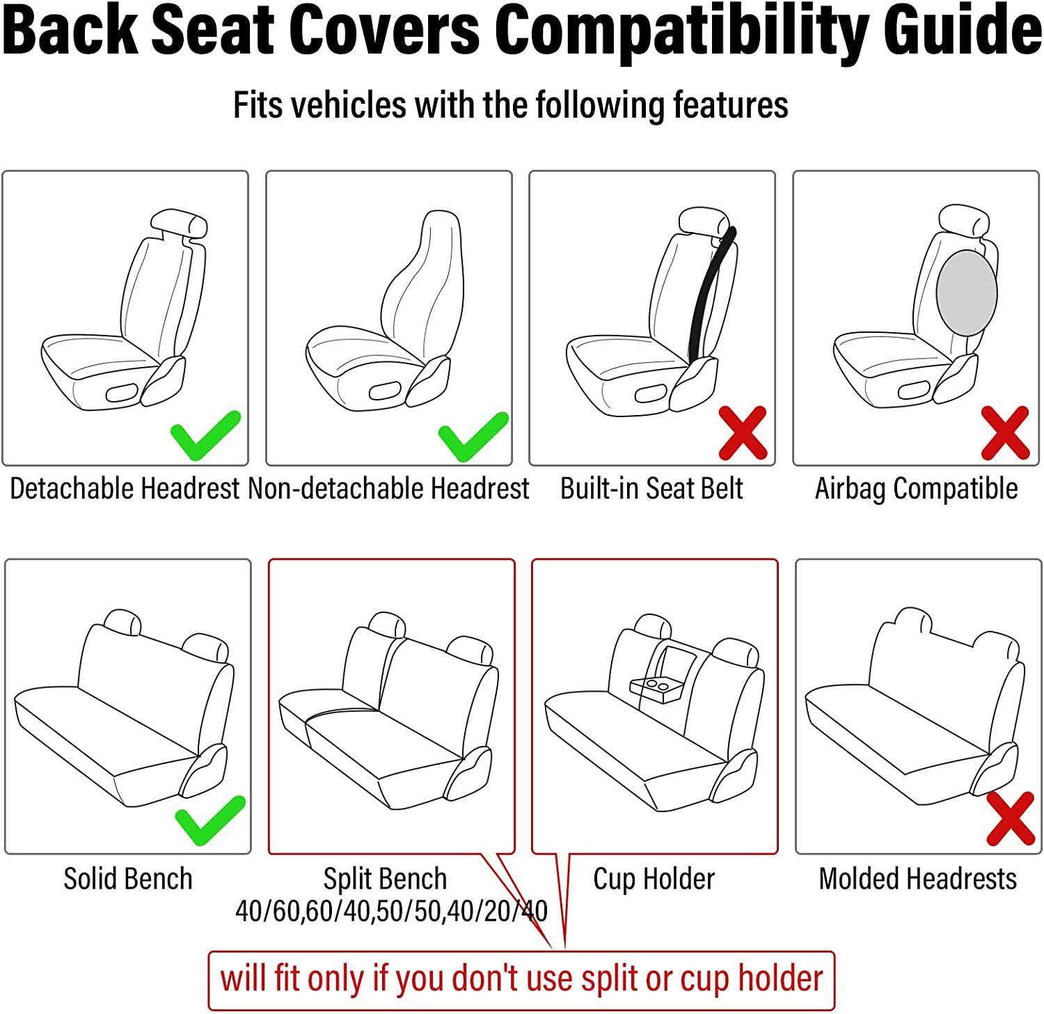 Frienda 10 Pcs Car Seat Covers for Women Accessories Interior Seat Covers with Steering Wheel Cover, Wrist Strap, Car Cup Mats, Armrest Pad, Shoulder Pad, Key Chain(Butterfly) image number 5