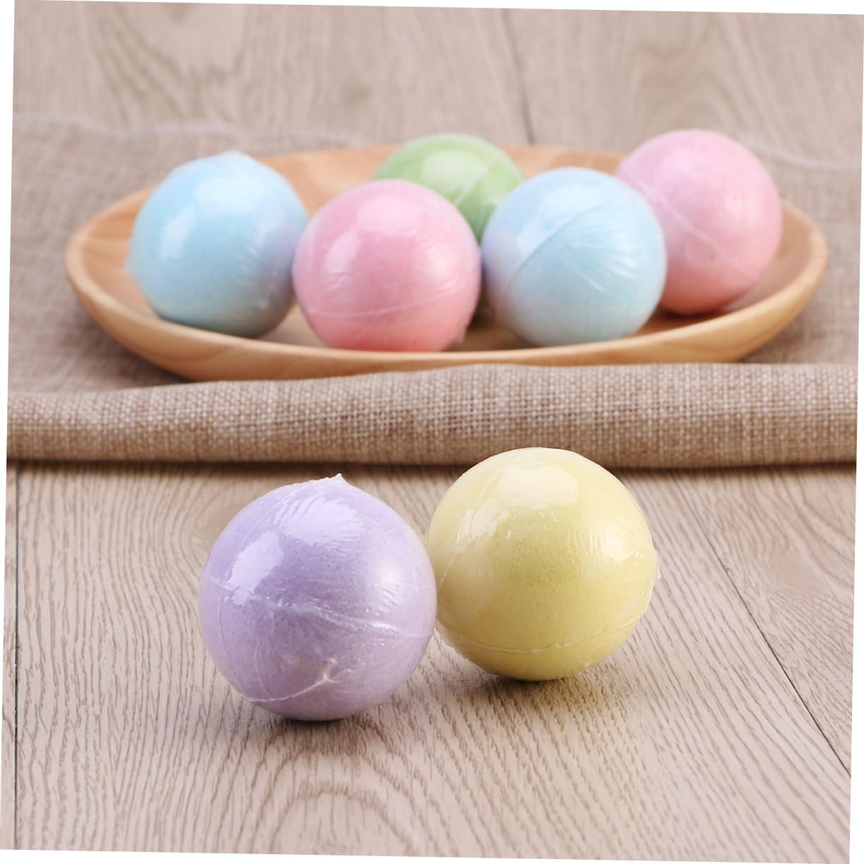 8Pcs 70G Bath Bombs round Bubble Bath Bombs Mixed Colors Relaxation Skin Moisturizing Suitable for Men Women Spa Bathing Experience Random Color image number 4