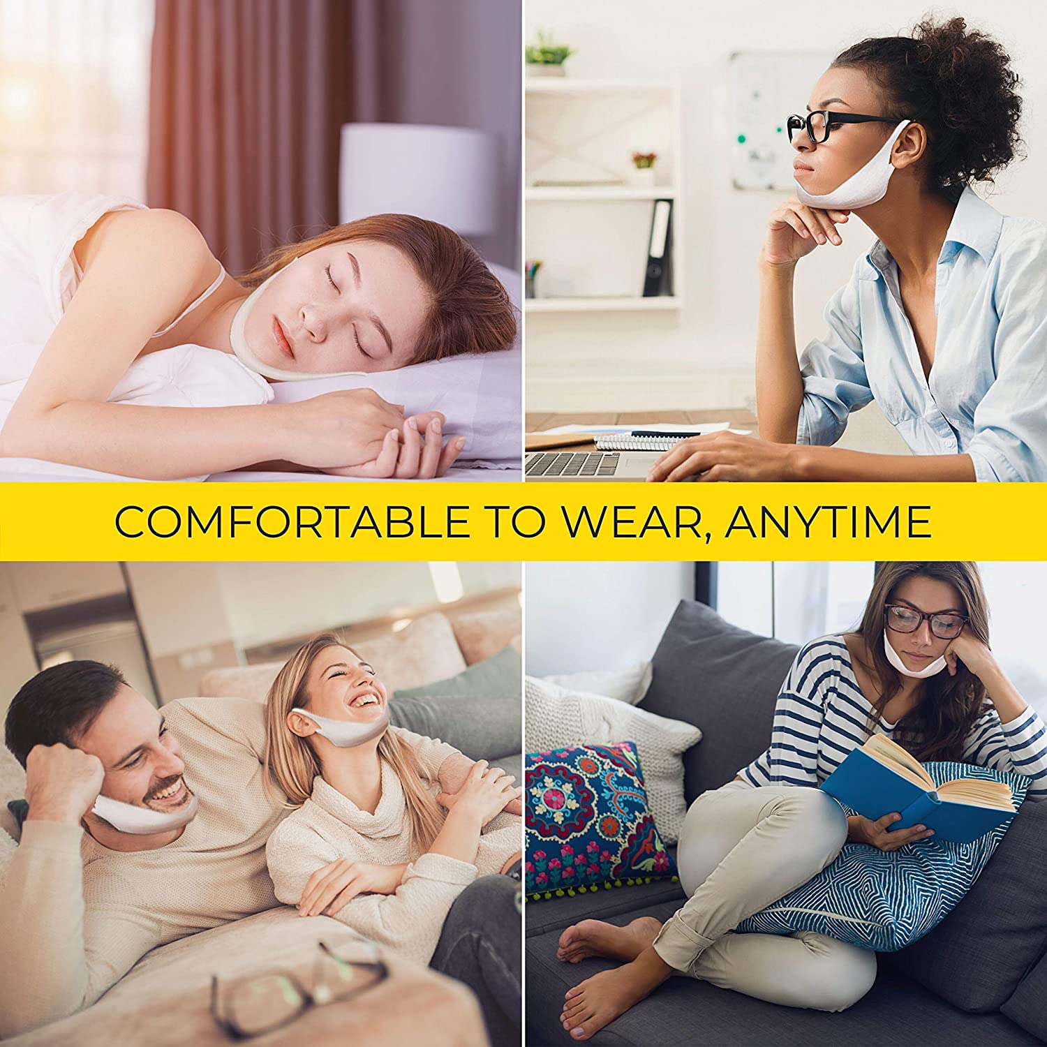 V Line Lifting Mask - Made in USA - Double Chin Reducer, Face Lift and Firming Strap - Lifts, Tightens Jawline and Chin (5 Masks) image number 1