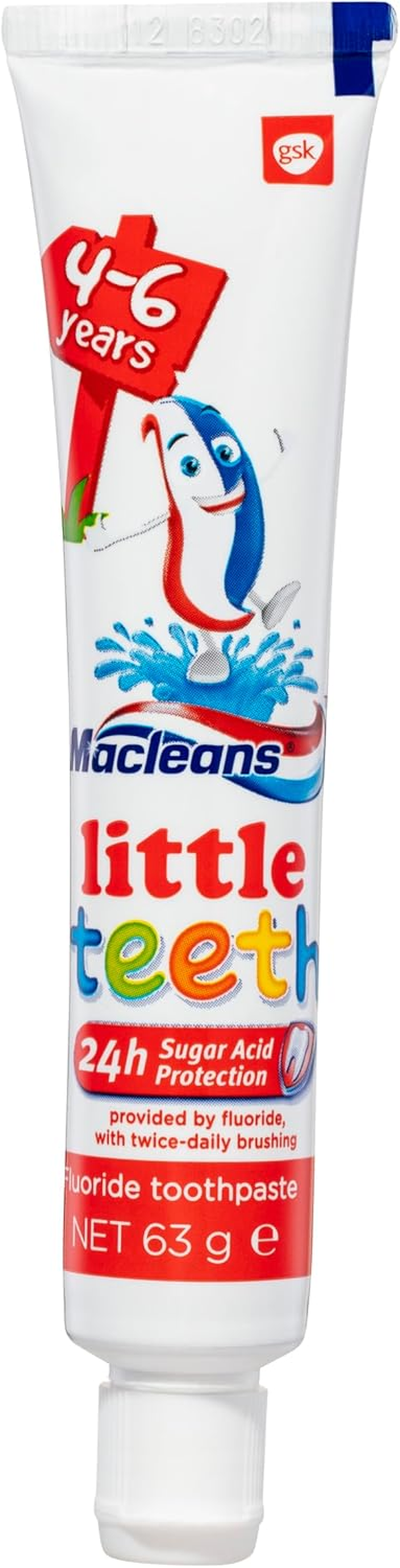 Macleans Kids Toothpaste Little Teeth Kids Fluoride Toothpaste 4-6 Years 63G image number 5