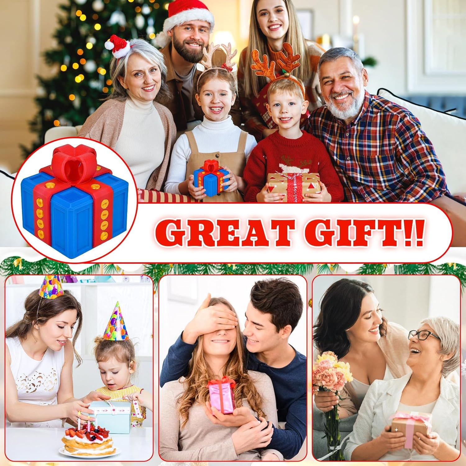 Really Annoying Gift Box with Twist Storage and Assorted Colors,3D Printed Really Annoying Gift Box with Screws Prank image number 4