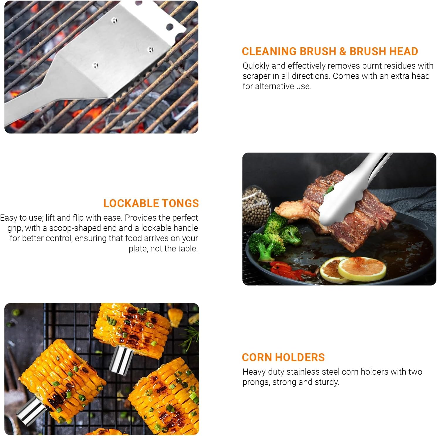 Top G 31Pcs Premium BBQ Grill Accessories Kit, Stainless Steel Grilling Tools Set with Heat-Resistant Gloves & Apron, Outdoor Cooking Essentials, Perfect for Backyard, Camping, Picnic