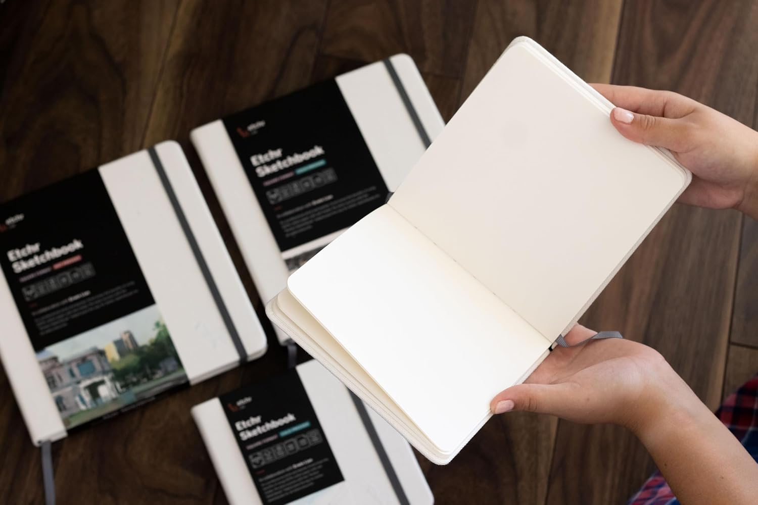 Etchr Sketchbook 6&rdquo; Square - Cold Press Mixed Media 100% Cotton Sketchbook - Hardcover Sketchbook - 6&rdquo;X6 with 52 Pages image number 5