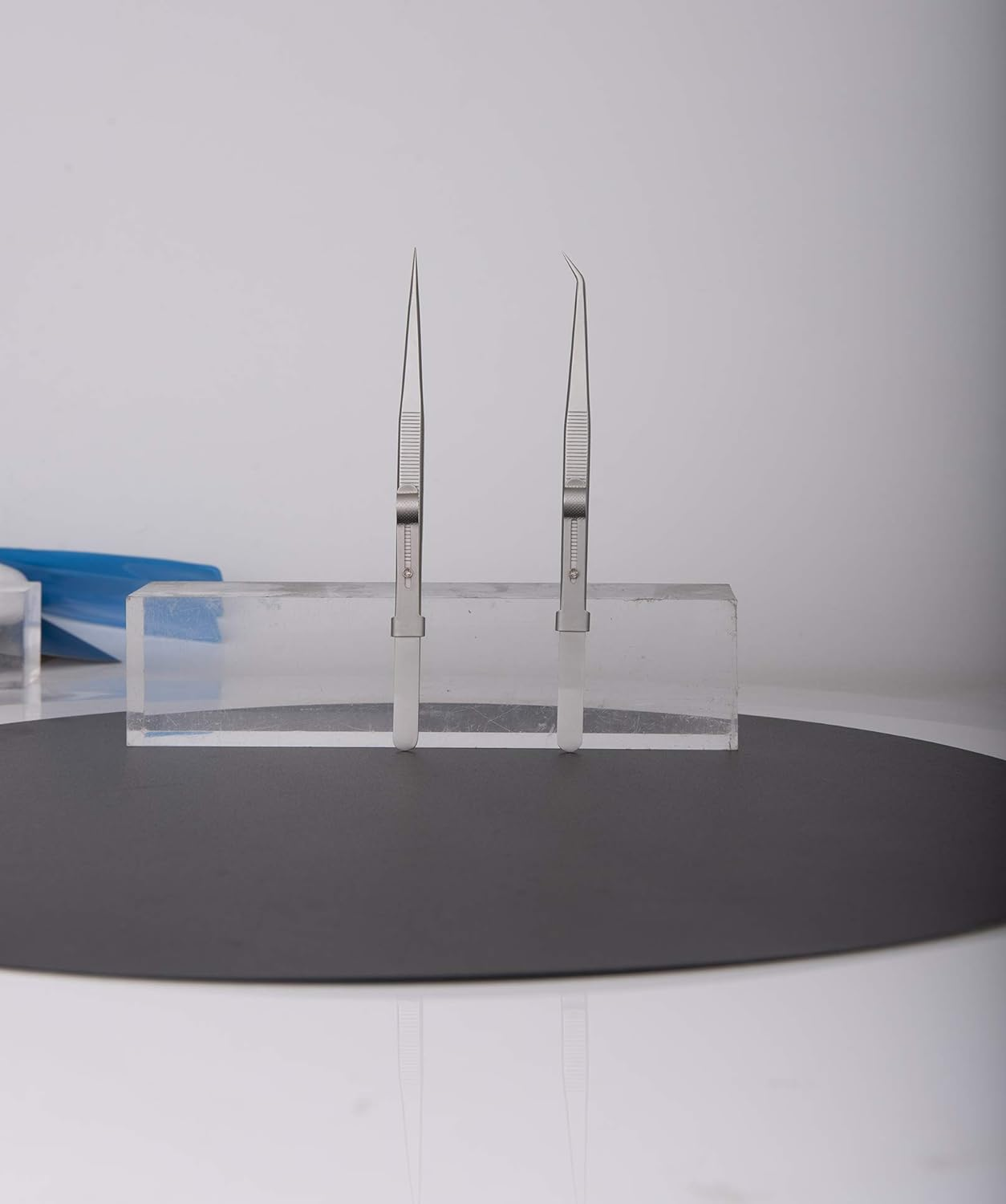 Tweezers, Precision Tweezers Set, Anti-Static Stainless Steel Curved of Tweezers, for Electronics, Laboratory Work, Jewelry-Making, Craft, Soldering, Etc（2 PCS） image number 1