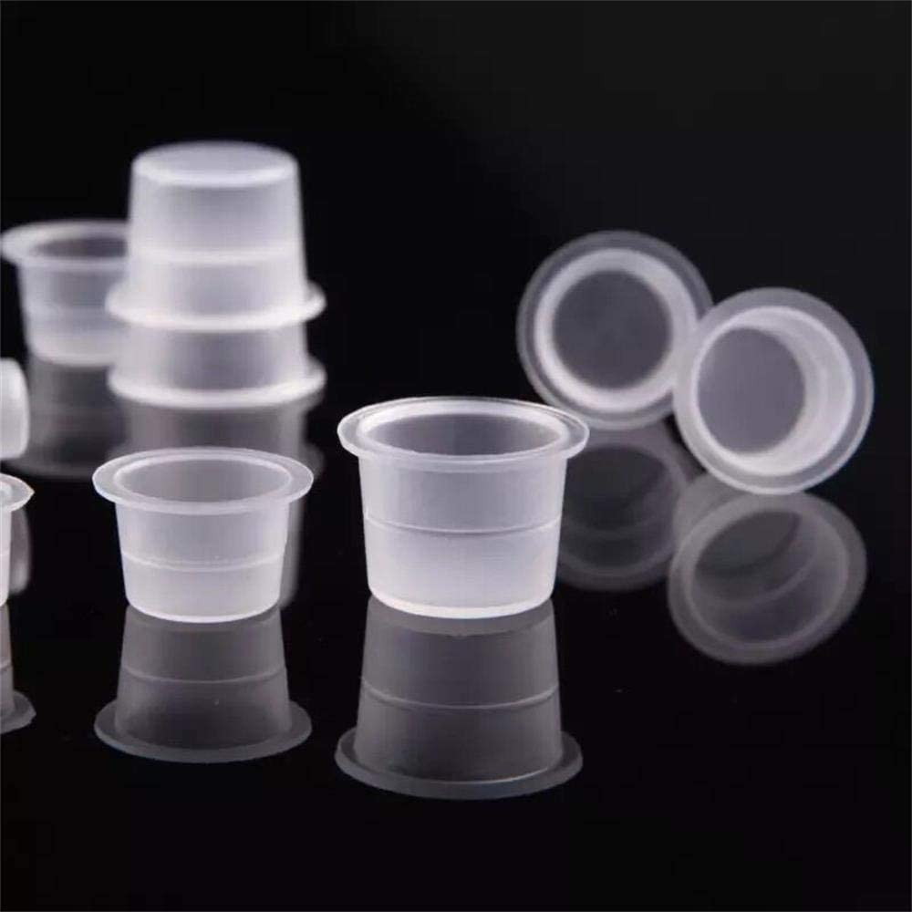 Disposable Tattoo Ink Cups- 100/500/1000Pcs Plastic Disposable Tattoo Ink Cups for Tattoo Permanent Makeup Container Cap Tattoo Accessory,Tattoo Ink,Tattoo Supplies,Tattoo Kits #15Mm-100Pcs image number 1