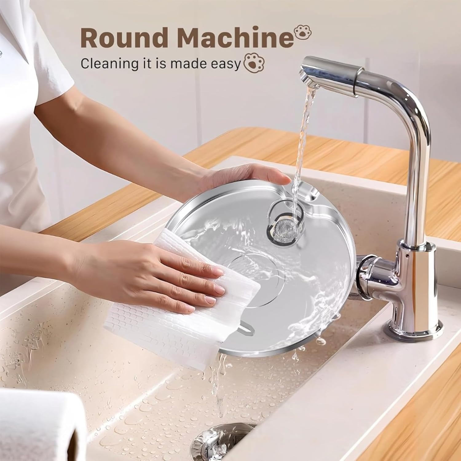 Cat Water Fountain, 3.2L Stainless Steel, Automatic Cat Water Dispenser Bowl - Watering Supplies image number 5