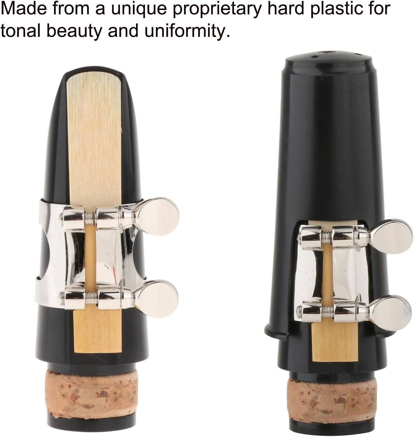 Clarinet Mouthpiece Kit, Includes Ligature+Clarinet Mouthpiece Cushions+Clarinet Reed 2.5+Black Clarinet Mouthpiece Plastic Cap image number 5