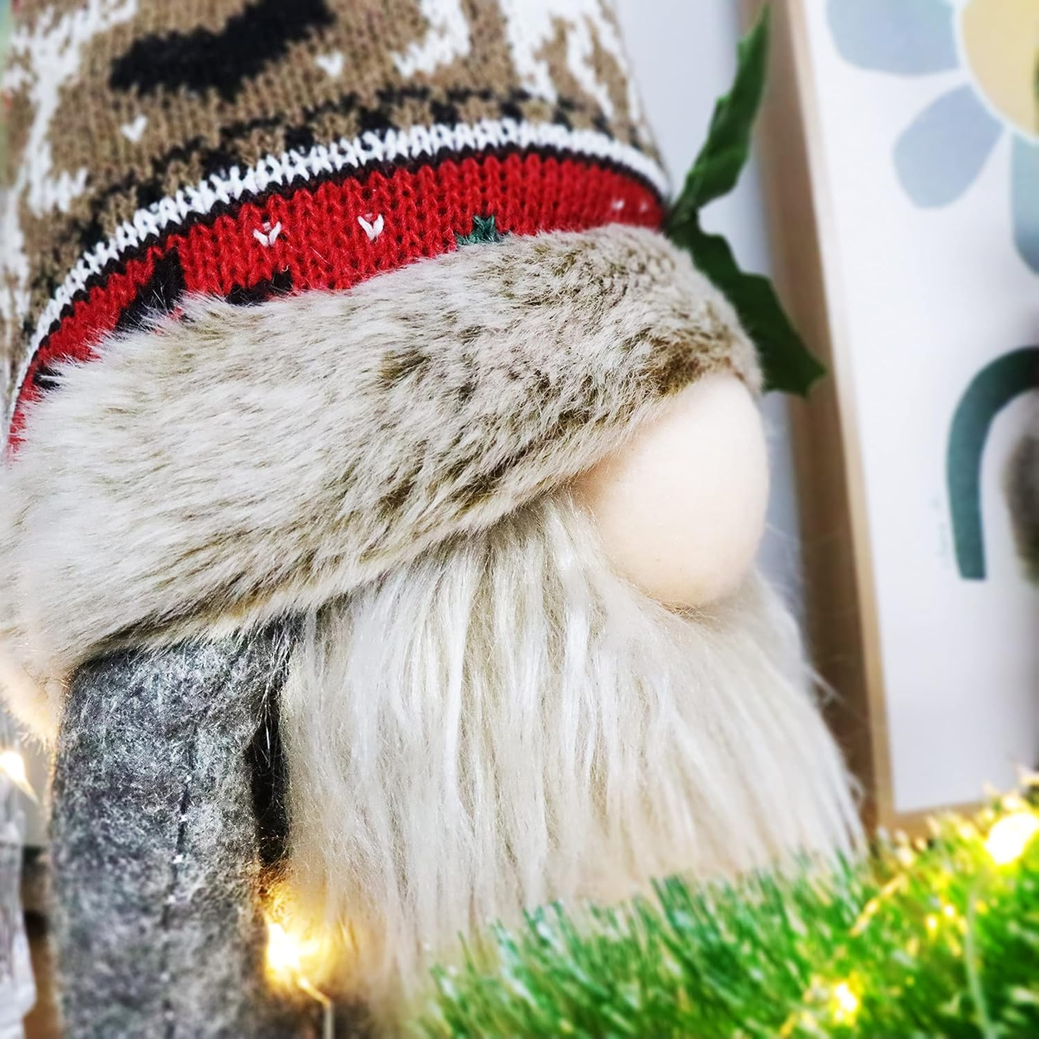 Christmas Tree Topper, Gnome Christmas Decoration, Star Tree Topper, Gnome Christmas Tree Topper, Hand Made Christmas Tree Decoration image number 4