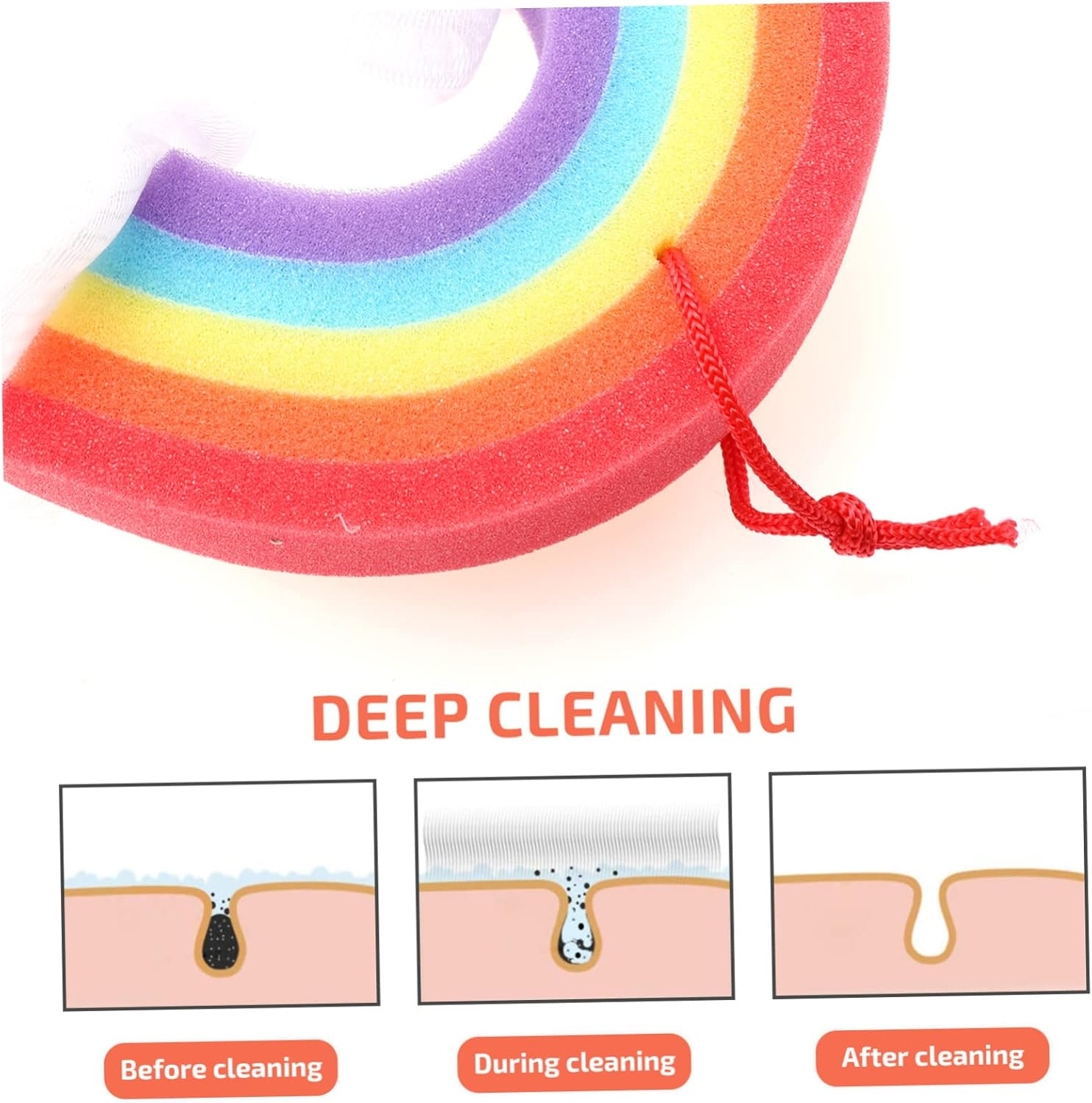 Pcs Home Spa Bath Flowers Bubble Forming Balls Exfoliating Skin Scrubbers Safe Comfortable Bath Wipes image number 3