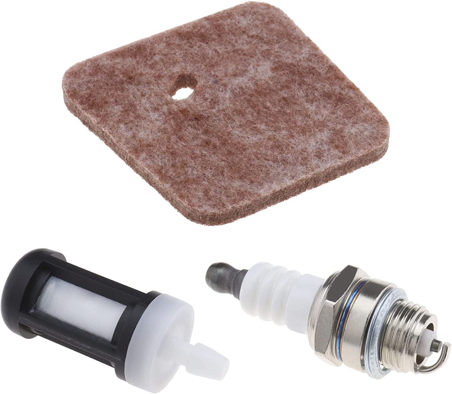 Air Fuel Filter Spark Plug Kit 4140-124-2800 Compatible with Stihl FS38 FS45 FS46 FS55 HS45 FC55 Lawn Mower Replacement Parts image number 6