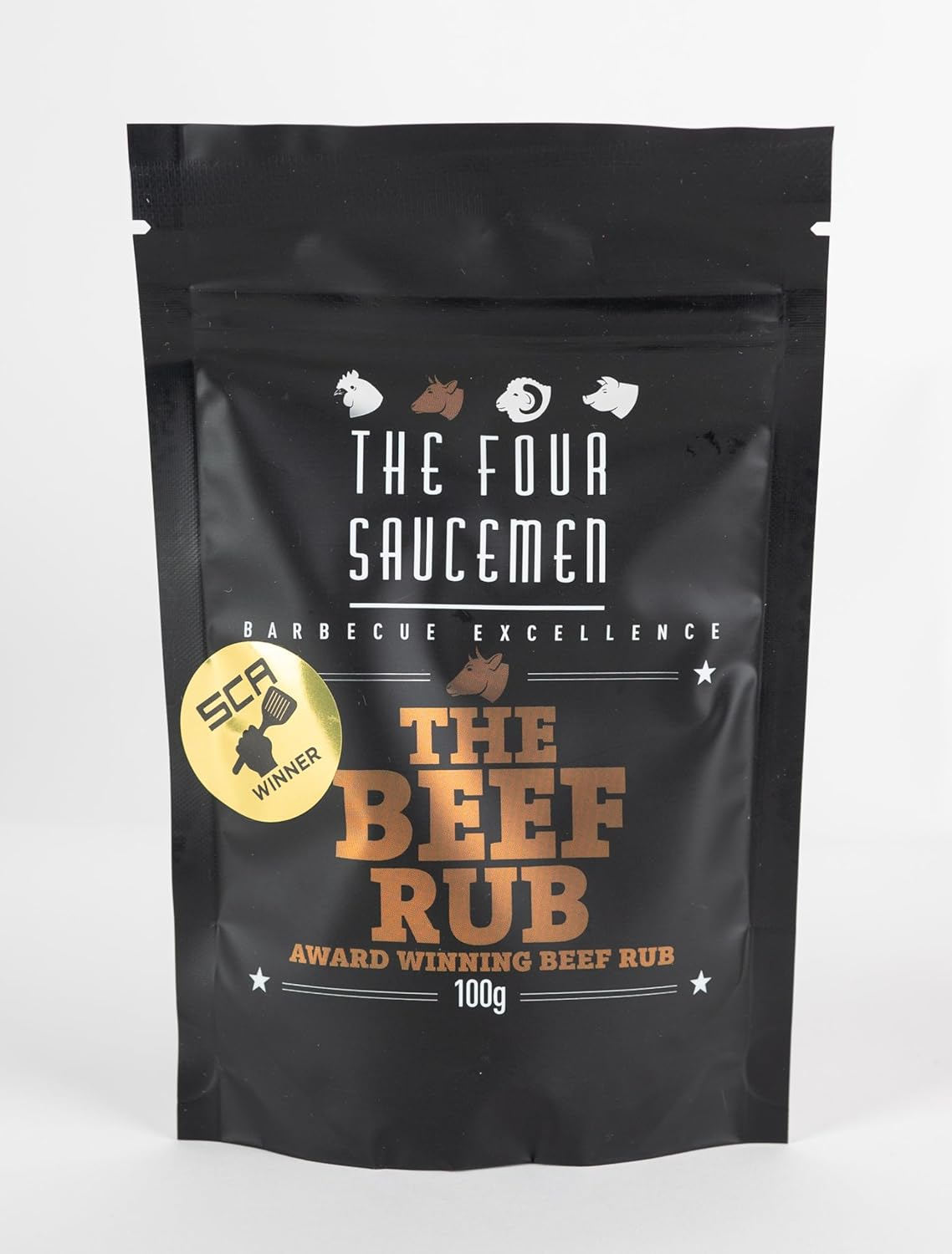 The Four Saucemen BBQ Rub Gift Box - Premium Meat Seasoning Set with Pork, Chicken, Beef, Lamb Rubs & Steak Cooking Guide image number 2