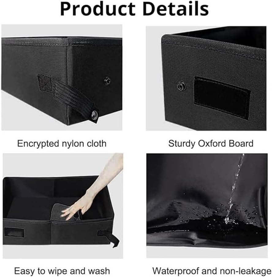 Portable Cat Litter Box, Travel Cat Litter Box (45 X 35 X 13 Cm) Foldable Waterproof Portable Cat Litter Box, Collapsible Foldable and Packable Light Weight for Indoor and Outdoor Use (2 Pcs)