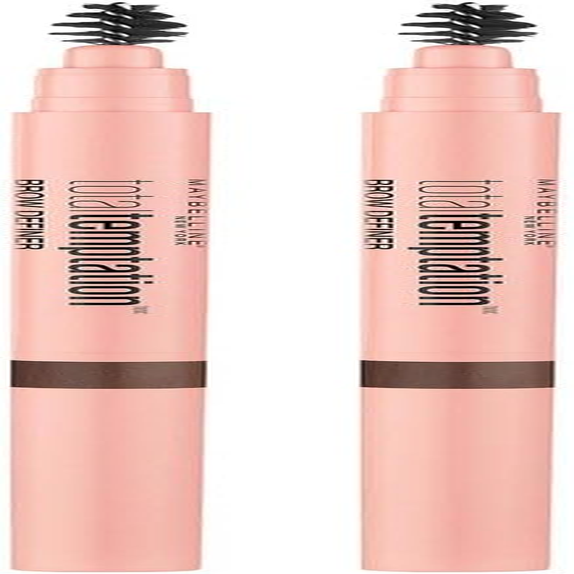 Maybelline Total Temptation Eyebrow Definer Pencil, Medium Brown, 2 Count image number 1