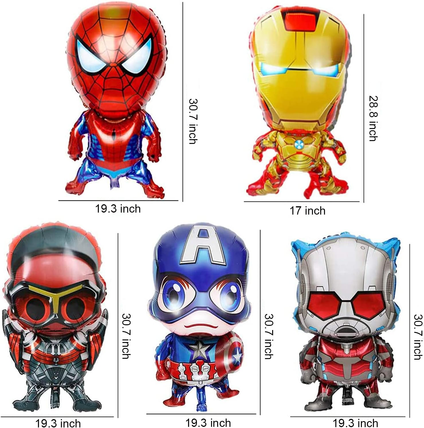 38Pcs Superhero Party Decoration Kit Superhero Balloons Avengers Party Balloons Decorations Happy Birthday Party for Boys Birthday Party Decoration image number 3