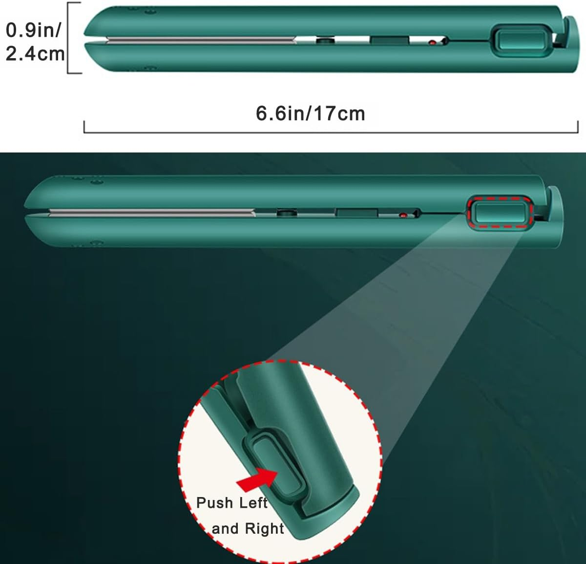 Flat Iron Hair Straightener, Small Dual-Purpose Straightening and Curling Splint, Special Straightening Splint for Bangs, Suitable for Various Hair Styles (Color : Pink) image number 6