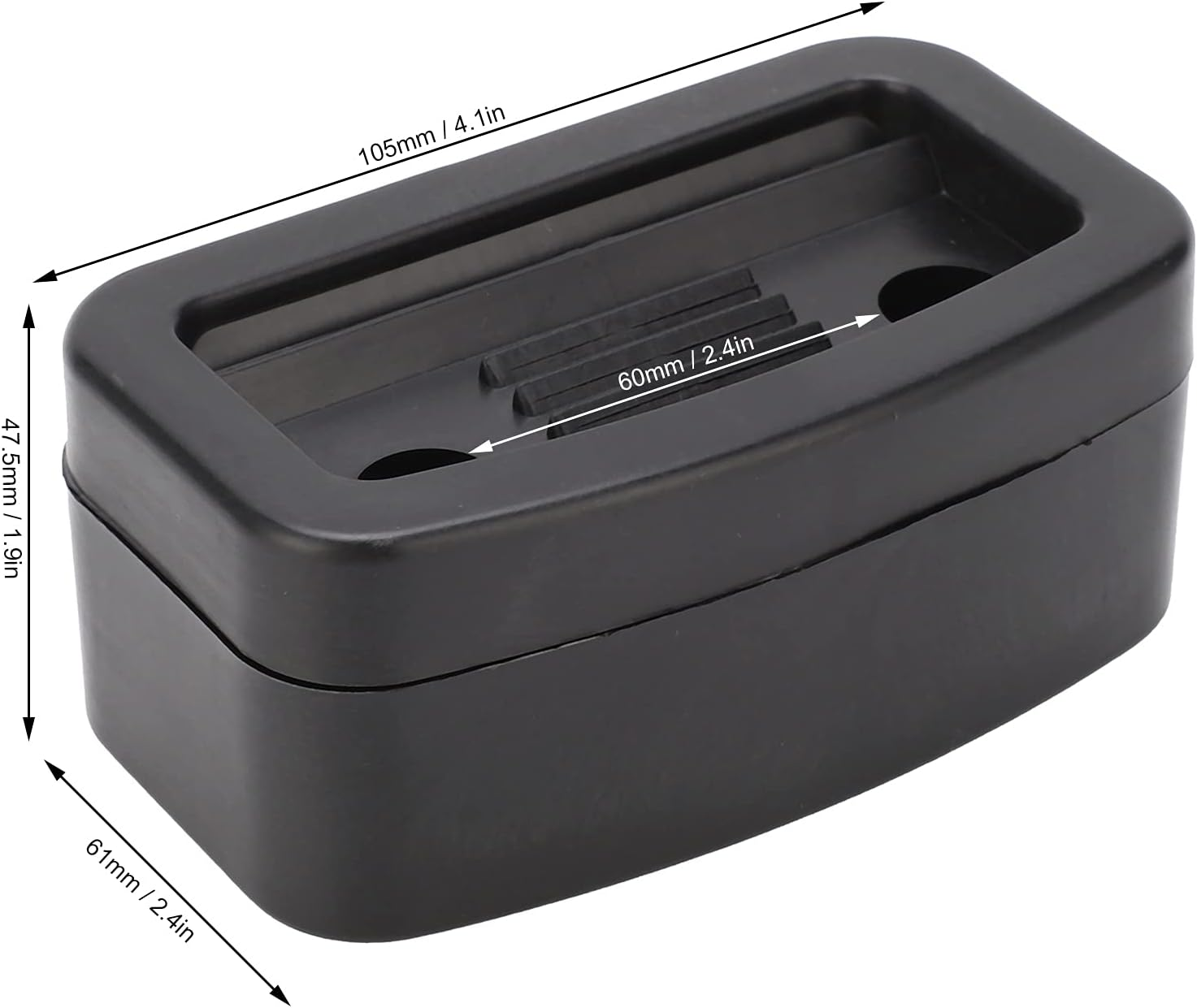 65Mm Air Compressor Silencer, Air Intake Filter, Block Dust& Reduce Noise, Sound Noise Muffler for Piston Compressor Blower Boiler, Plastic Shell Square image number 4