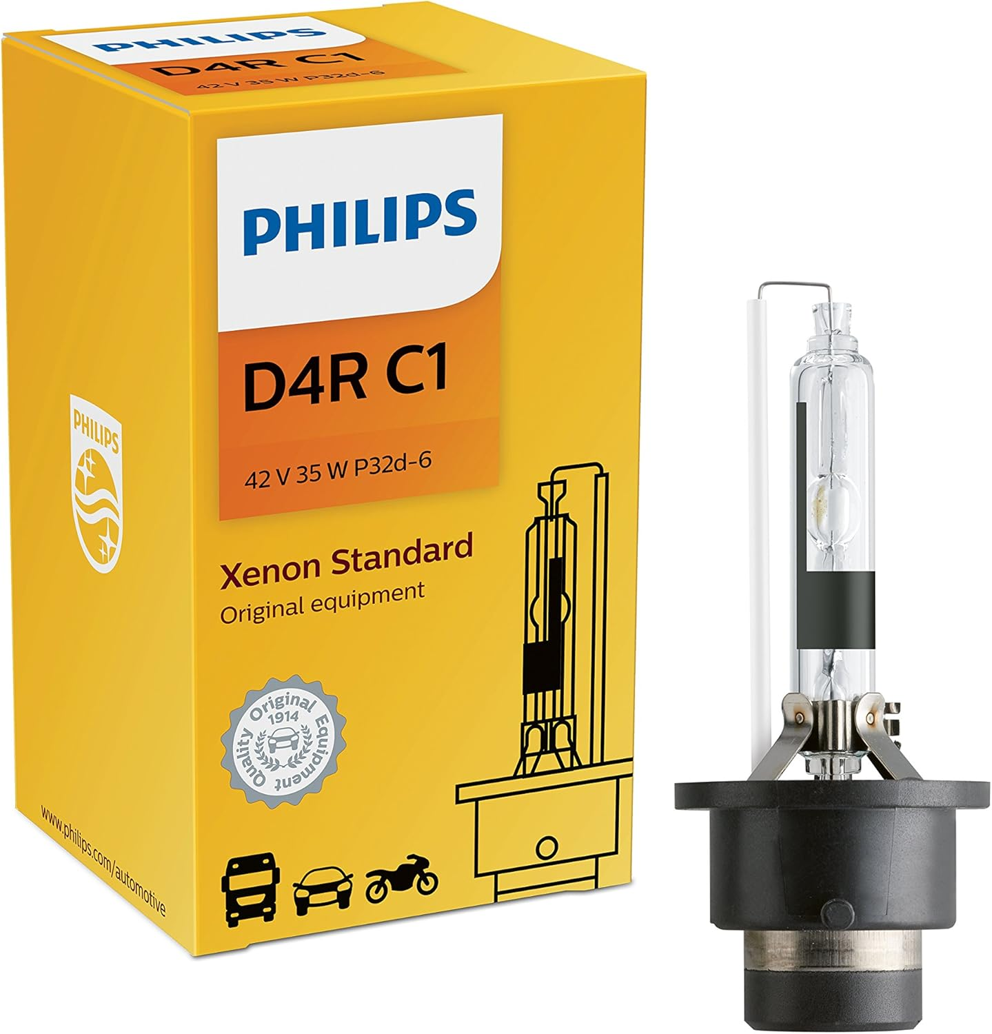 Philips D4S Standard Xenon HID Headlight Bulb, 1 Pack image number 2
