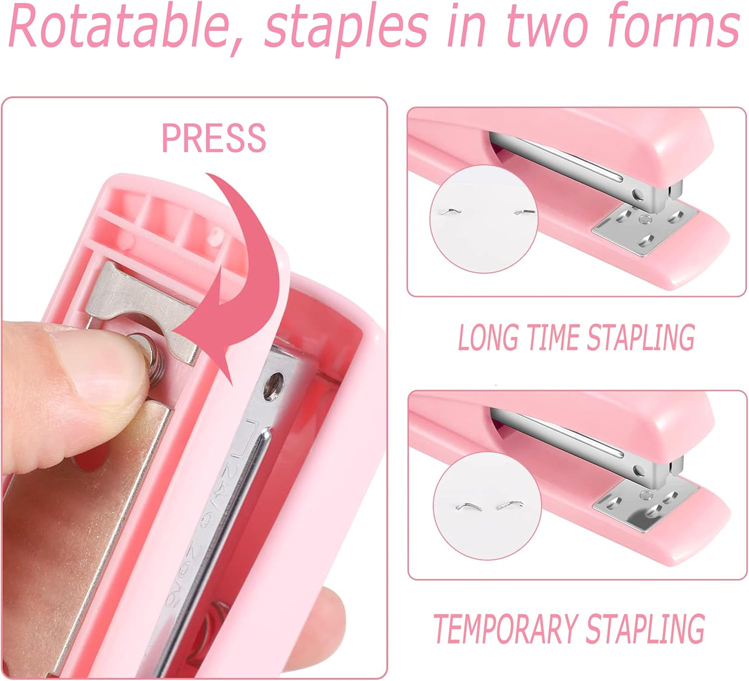 Pink Stapler, Desktop Stapler, 25 Sheet Capacity, Includes 1000 Staples and Staple Remover image number 3