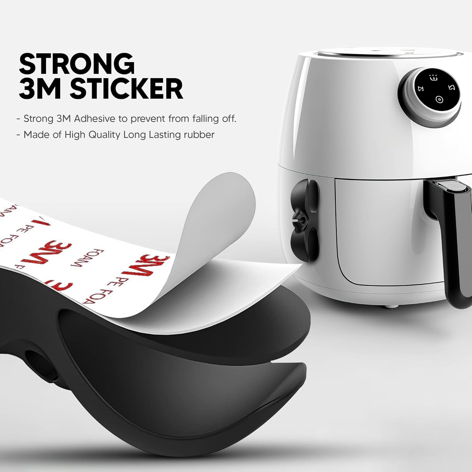 Cable Management Cord Organizer - 6 Pack Black & White, Wraps Multiple Cables, for Mixers, Blenders & Small Appliances image number 5