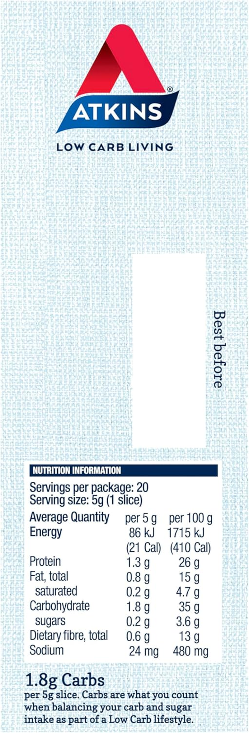 Atkins Low Carb Crispbread 100G image number 6