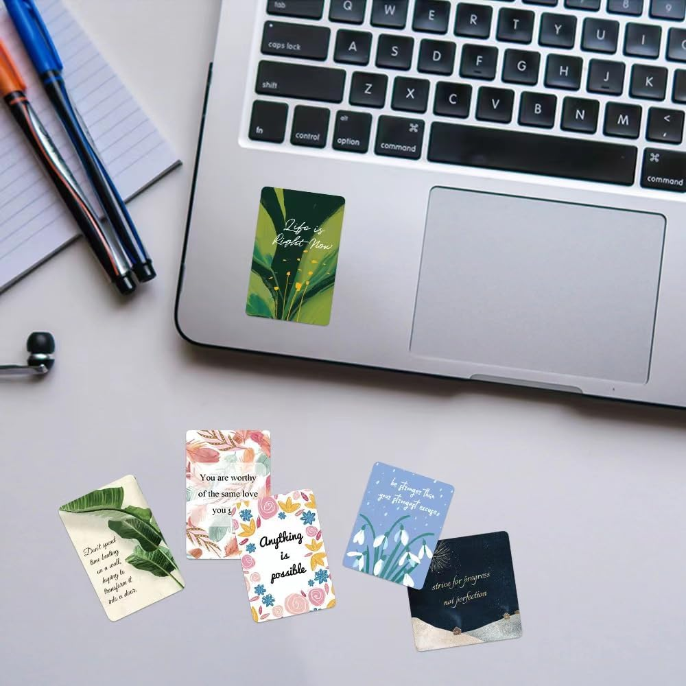 50 Pcs Encouragement Stickers Inspirational Affirmation Vinyl Decals Pack for Computer Ipad Water Bottle Luggage Refrigerator Skateboard Graffiti Decals for Reward Teachers Teens (Positive)