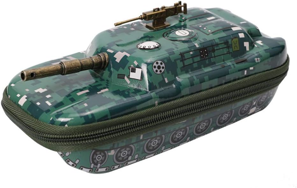 UROVO Pencil Case Large Capacity with Compartments Tank Pen Pouch Holder Waterproof EVA Organizer Stationery Box Camouflage Green image number 2