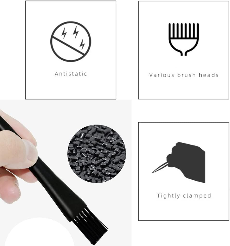 6PCS Precision Cleaning Brushes, Crevice Cleaning Brush for Computers,Keyboards, Pcbs,Vents,Car Interior,Window Track image number 5