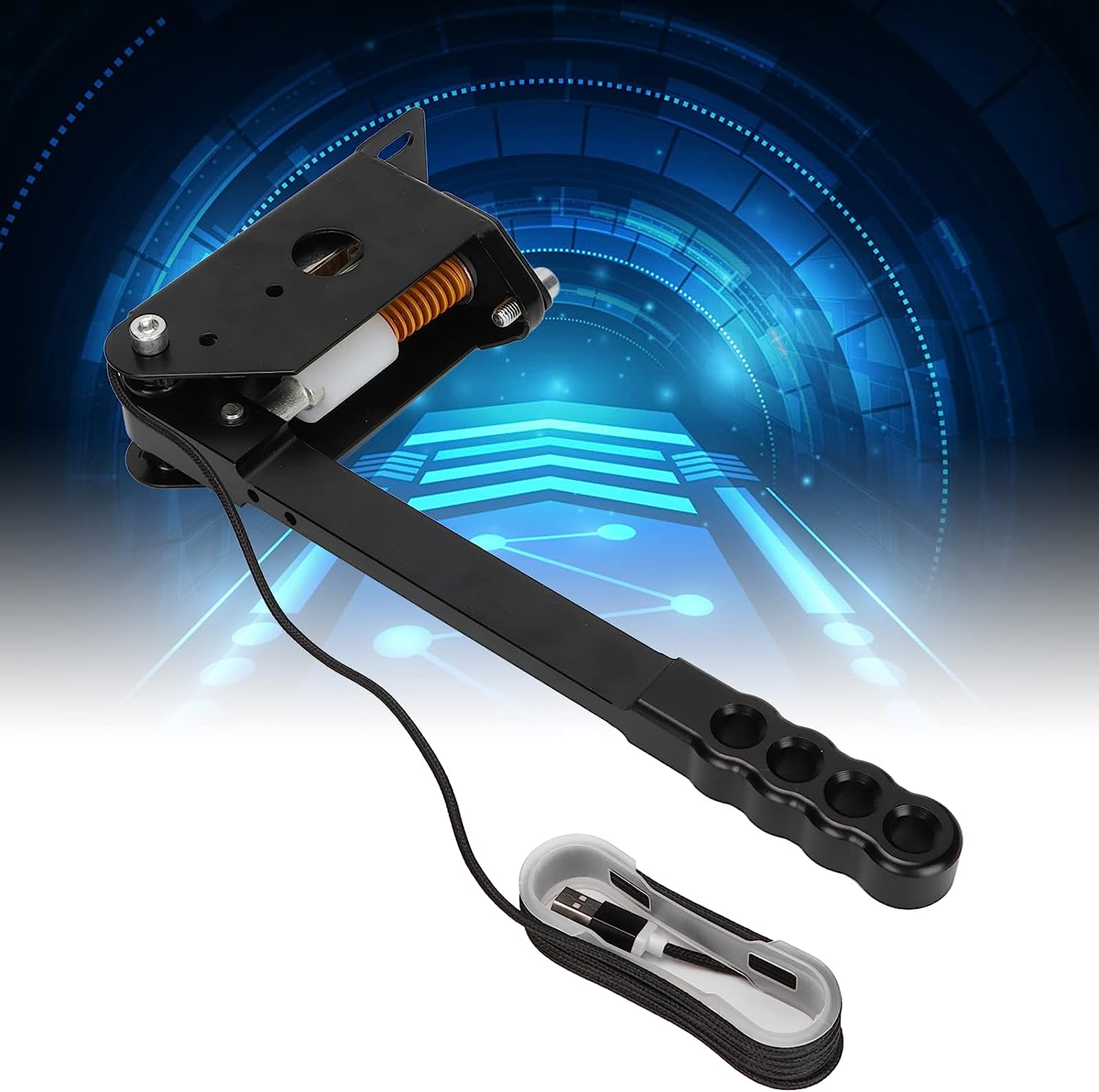 USB Game Handbrake, 64 Bit Universal USB Handbrake PC Handbrake Professional Gaming Peripherals Sim Handbrake for G25 G27 G29 T500 SIM Racing Games