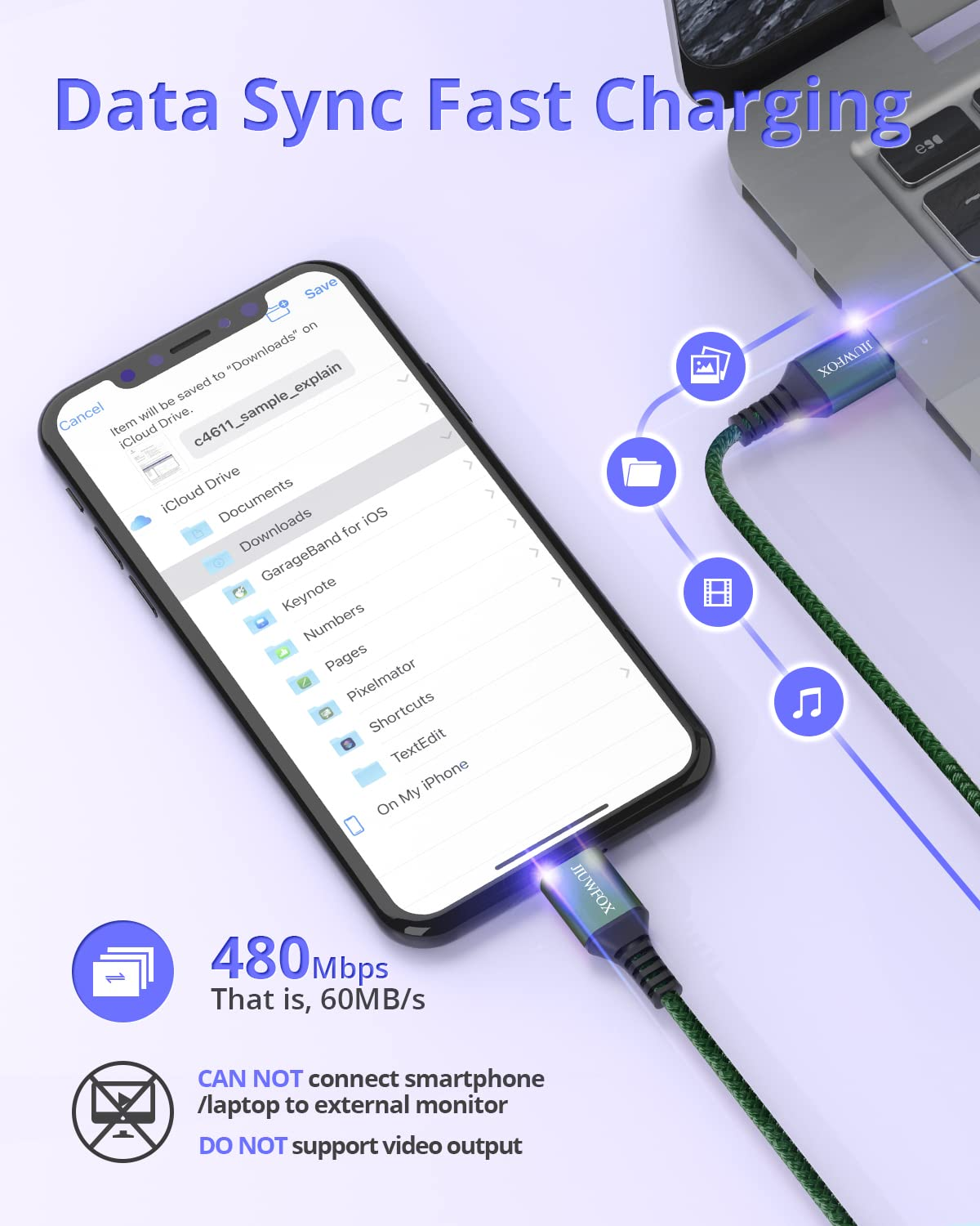 USB C to USB C Cable [3-Pack 10Ft], USB C Charger Cable 60W/3A Fast Charging for Samsung Galaxy S23/S22/S21/S20, Note 20/10, Macbook, Ipad, Switch, Pixel, LG and More image number 6