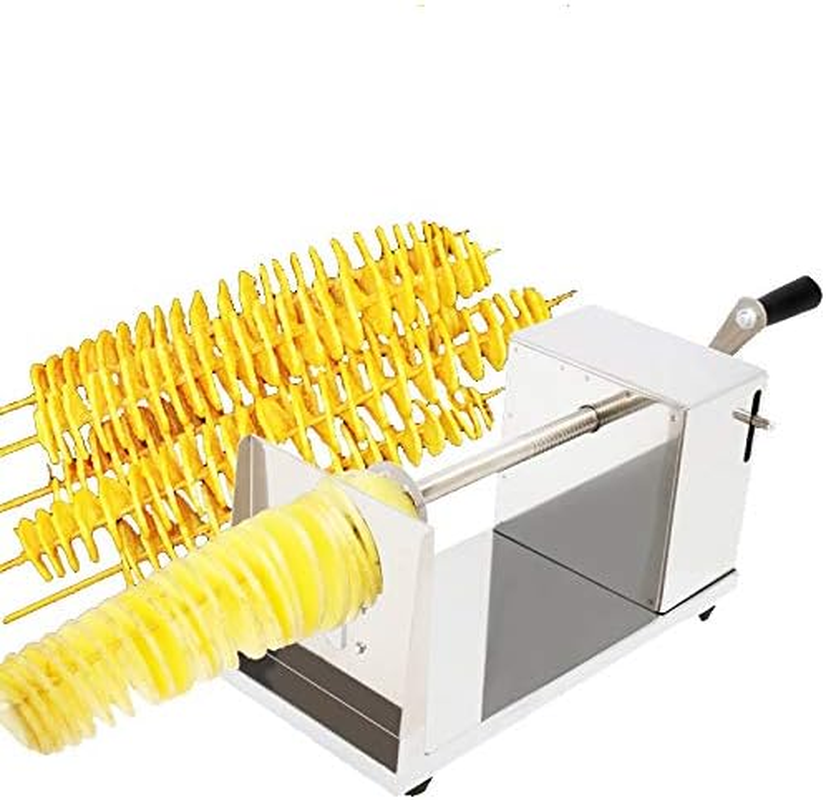 TECHTONGDA Manual Stainless Steel Potato Chips Slicer Spiral Twister Vegetable Cutter Tornado Potato Slicer French Fry