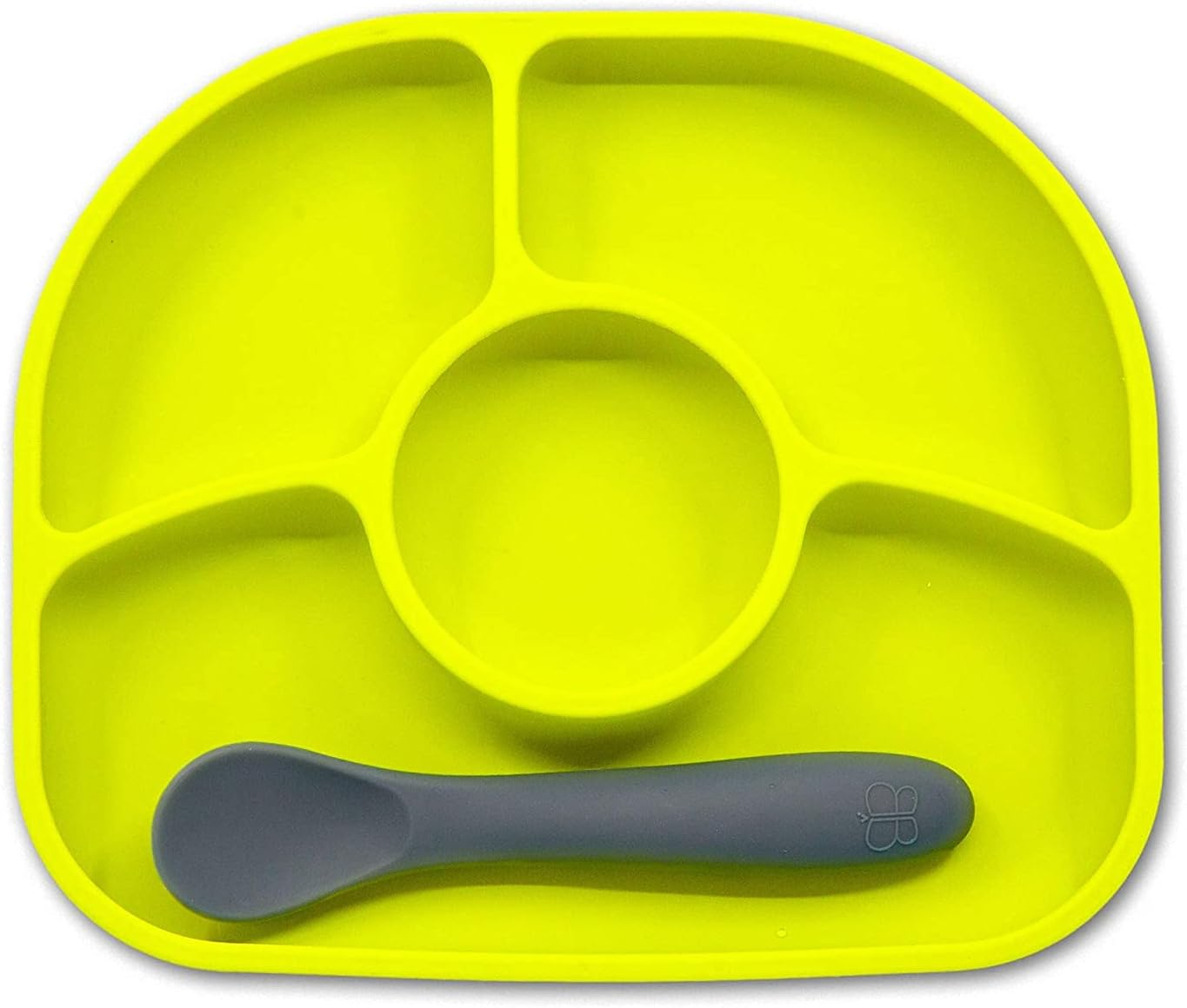 Bbluv - Y&uuml;mi - Anti-Spill Silicone Suction Plate & Spoon Set (Lime)