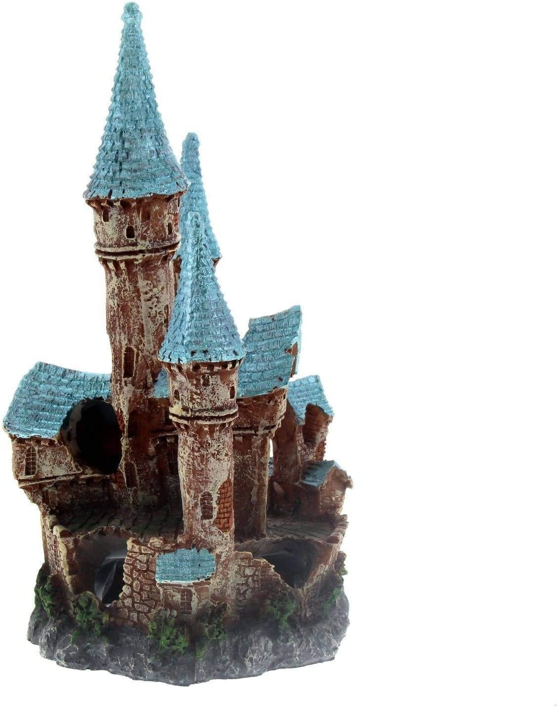 Ornament Ruined Underwater Castle Blue Large Kongs Non Toxic Aquarium Fish Deco
