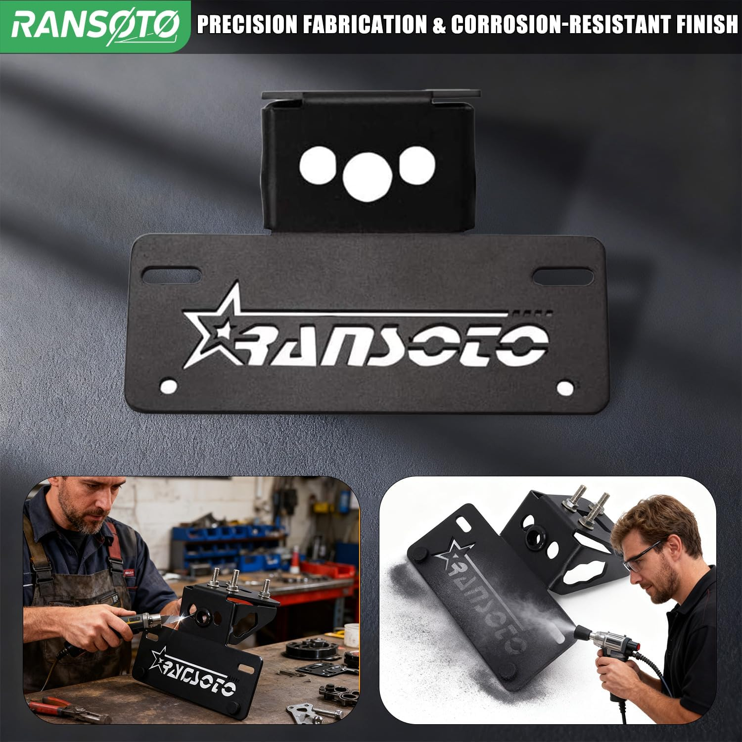 RANSOTO Motorsports Fender Eliminator Kit Compatible with Kawasaki Ninja 400 2018 2019 (Black) image number 3