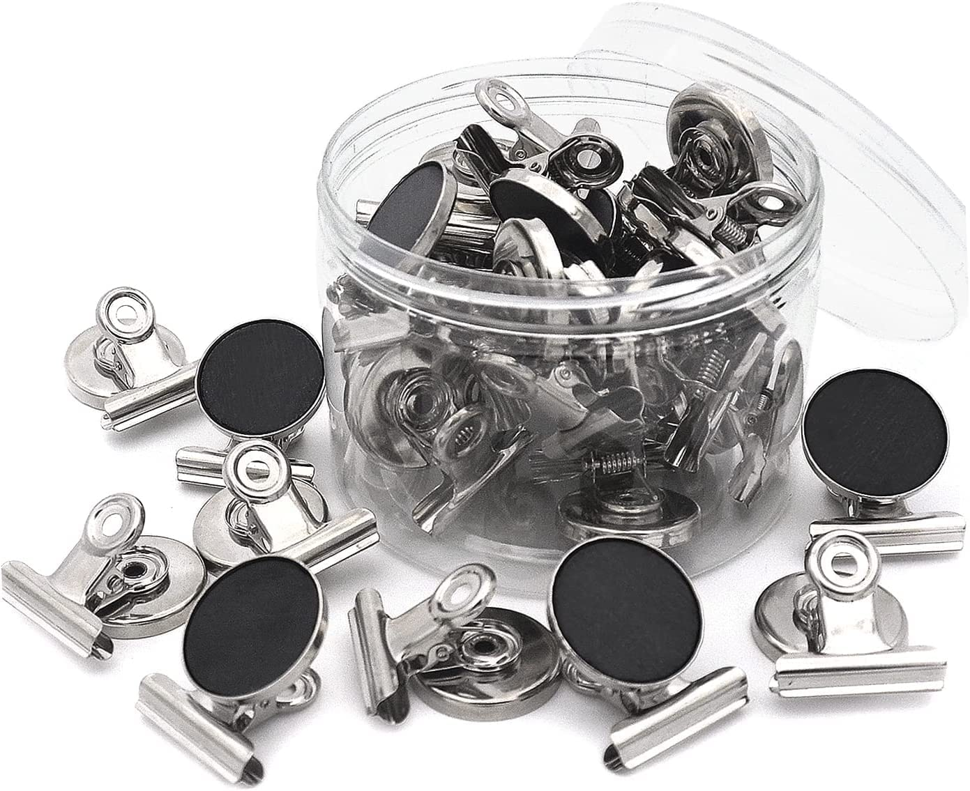 24 Pcs Magnetic Clips, Strong Fridge Magnets Refrigerator Magnets with Clips, Heavy Duty Fridge Magnet Clips Whiteboard Magnets for Office School Kitchen Home Supplies image number 3