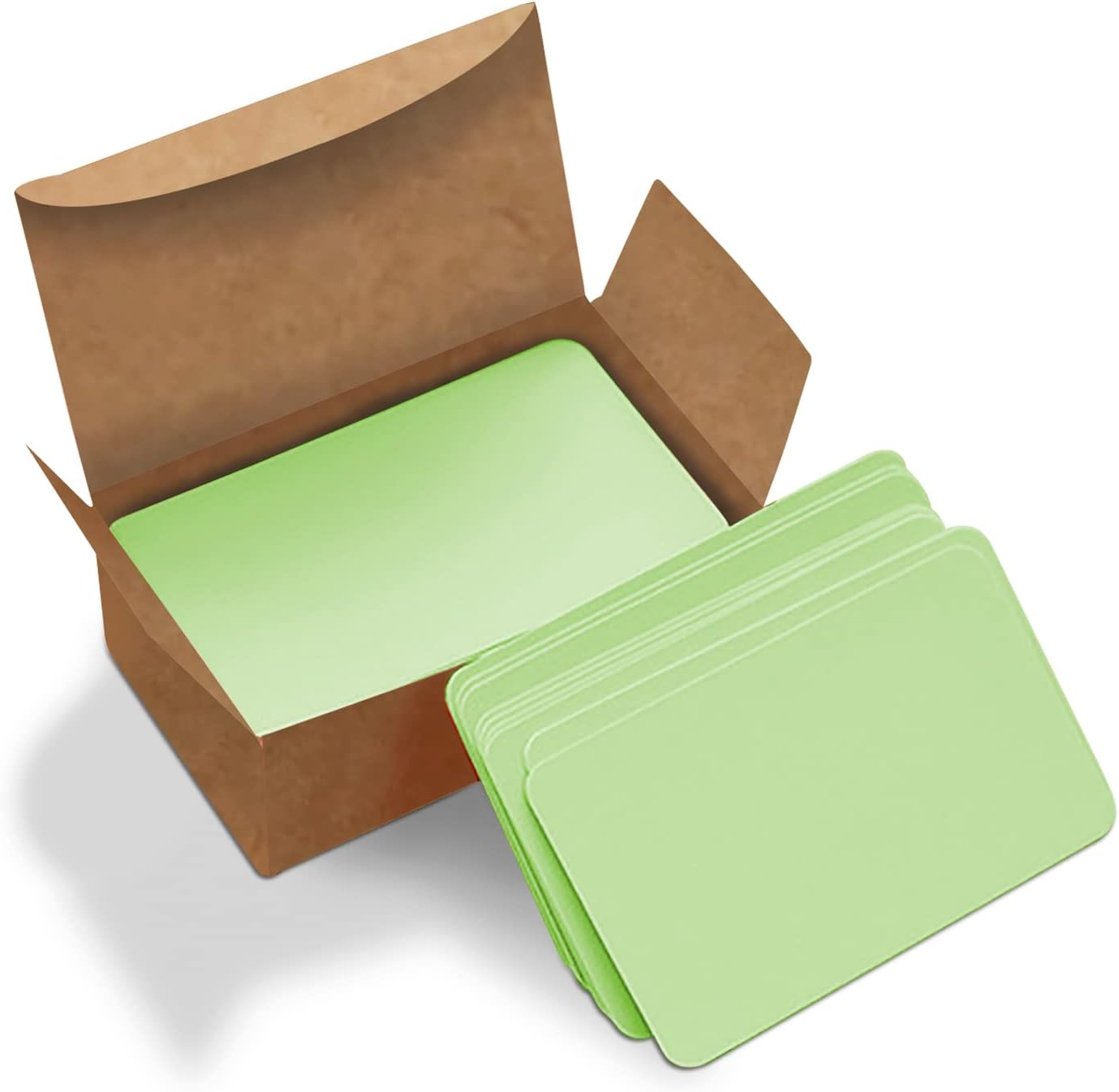 VANRA 300PCS Small Blank Index Cards 3.5X2 Inches Note Cards Study Flash Cards, Word Message Gift DIY Cards Kraft Paper Tags (Assorted Colors Light, 300/Pack)