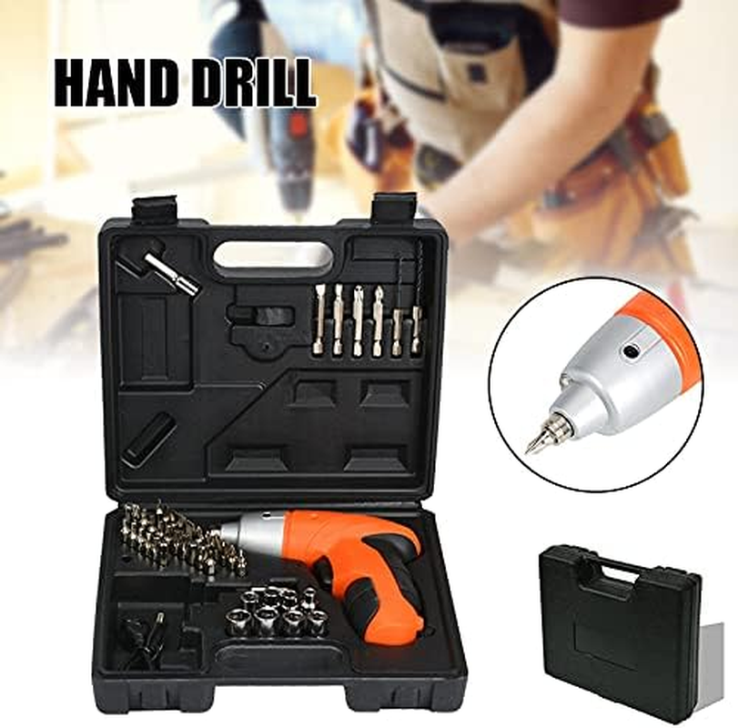 45 in 1 Power Screwdrive Set, Durable Car Emergency Tool Box with Flashlight Multifunction USB Charging Wireless Drill Power Portable Repair Tool Kit for Home/1191 image number 6