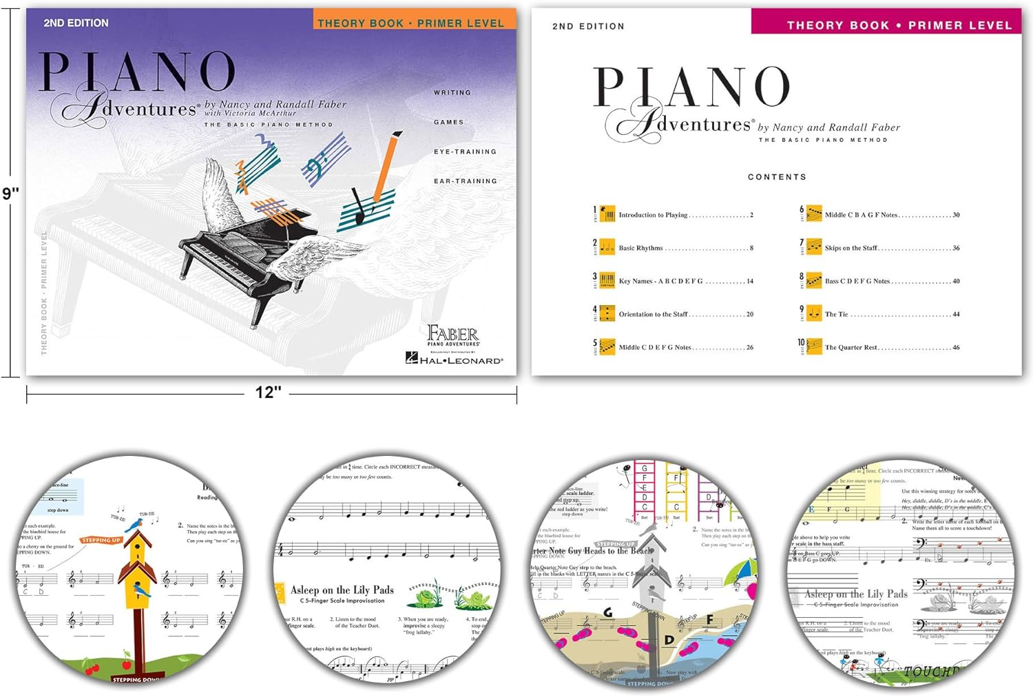Piano Adventures Primer Level Learning Set by Nancy Faber - Lesson, Theory, Performance, Technique & Artistry Books & Juliet Music Piano Keys 88/61/54/49 Full Set Removable Sticker image number 3