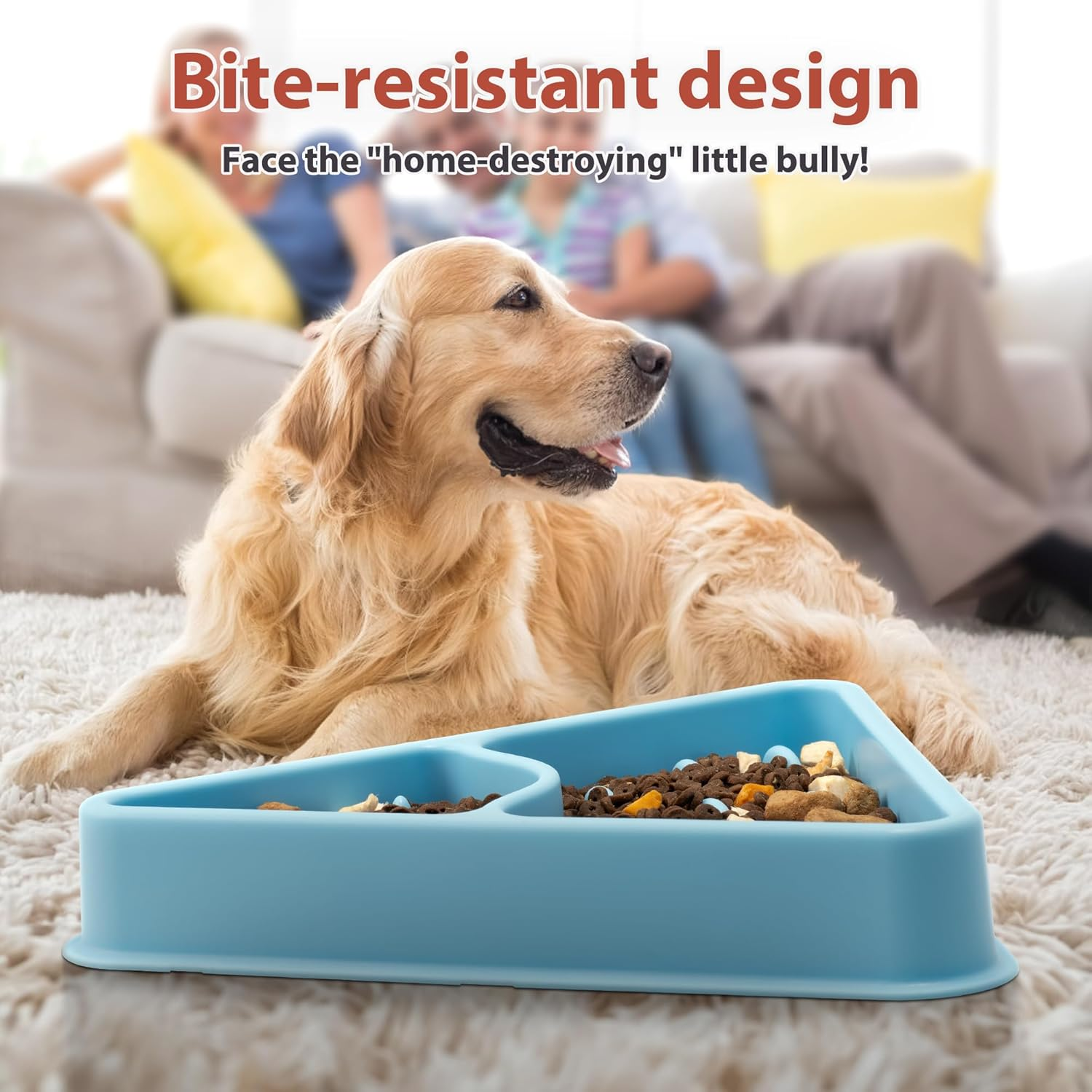 Li&Zhao Dog Slow Feeder Bowl - Slow Feeder Dog Bowls Large Breed Dog Puzzle Feeder Slow Eating Dog Bowl Dog Bowls Slow Feeder Puppy Slow Feeder Bowl(Blue) image number 1