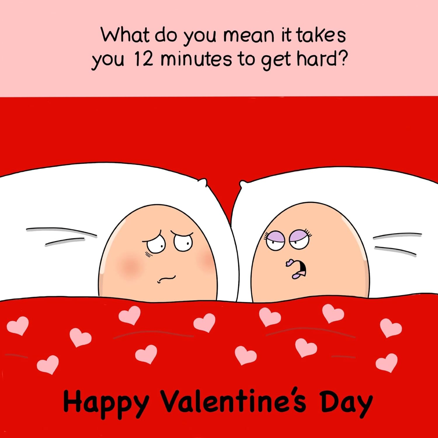 Twizler Funny Valentines Card - Eggs Getting Hard - Valentine'S Day Card for Husband Wife or Boyfriend Girlfriend Partner - Happy Valentine'S Day for Him Her Fiance Fiancee