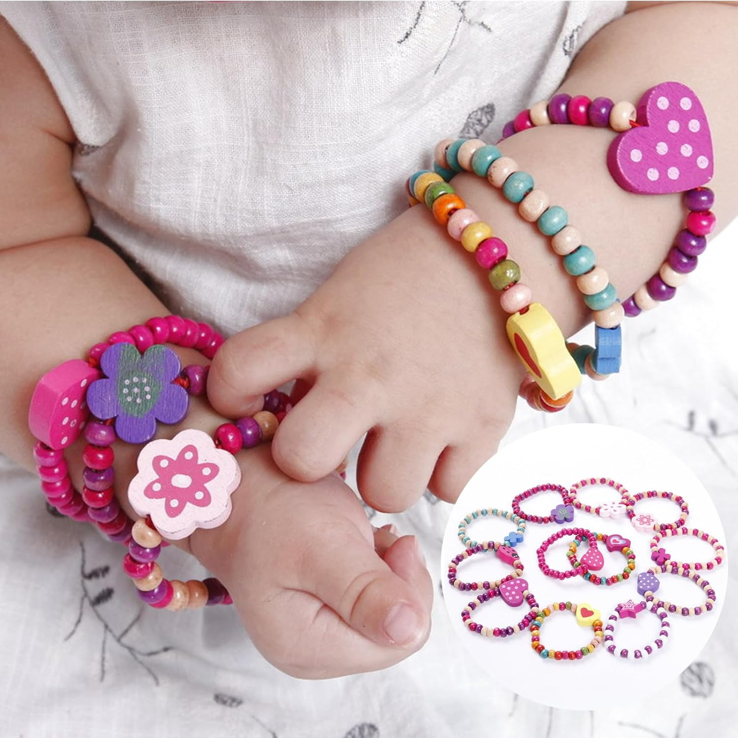 Pack of 24 Children'S Friendship Bracelets, Bracelet for Girls, Children'S Bracelet, Colourful Friendship Bracelets for Children, Perfect Gift for Girls, L, NO, No image number 4