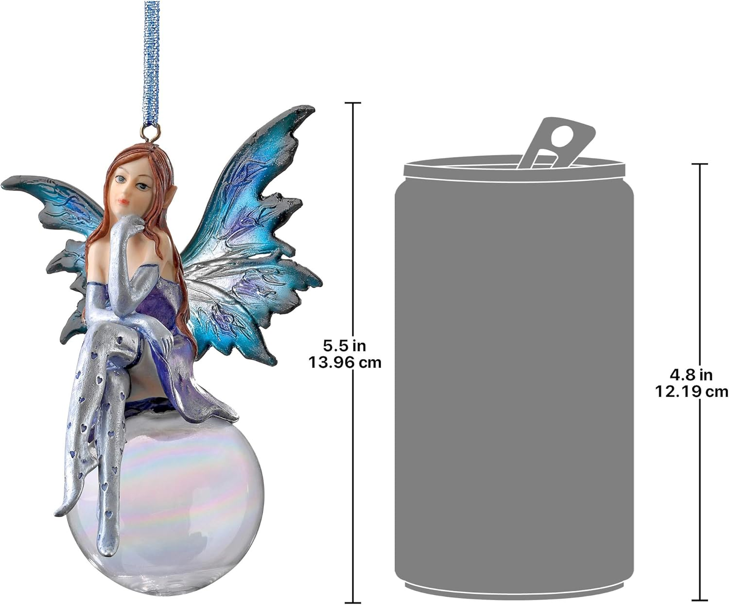 Design Toscano the Snow Fairy Goddess Holiday Ornament, Single