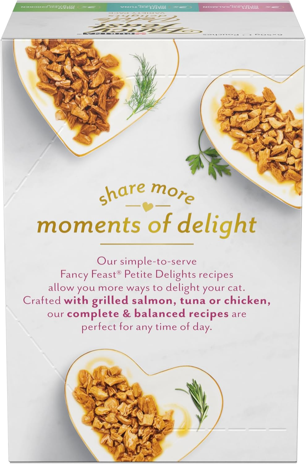 Fancy Feast Adult Petite Delights Salmon Tuna & Chicken Grilled Wet Cat Food 6X50G image number 2