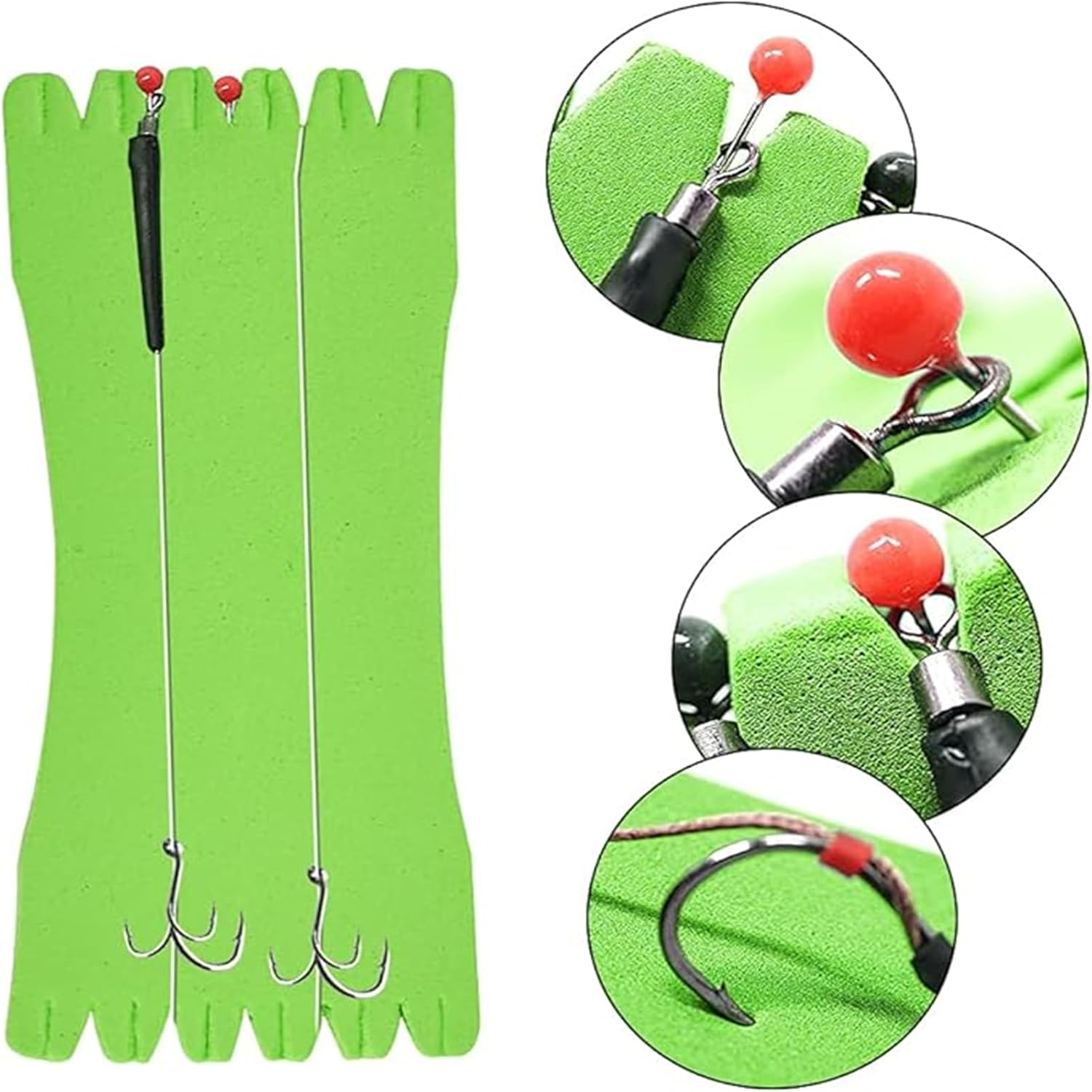 20 Pcs Fishing Leader Line Holder Foam Board,Fishing Hook Sponge Keeper,Fishing Winding Line Board,Fishing Hook Keeper for Holding Fishing Leader Line image number 3
